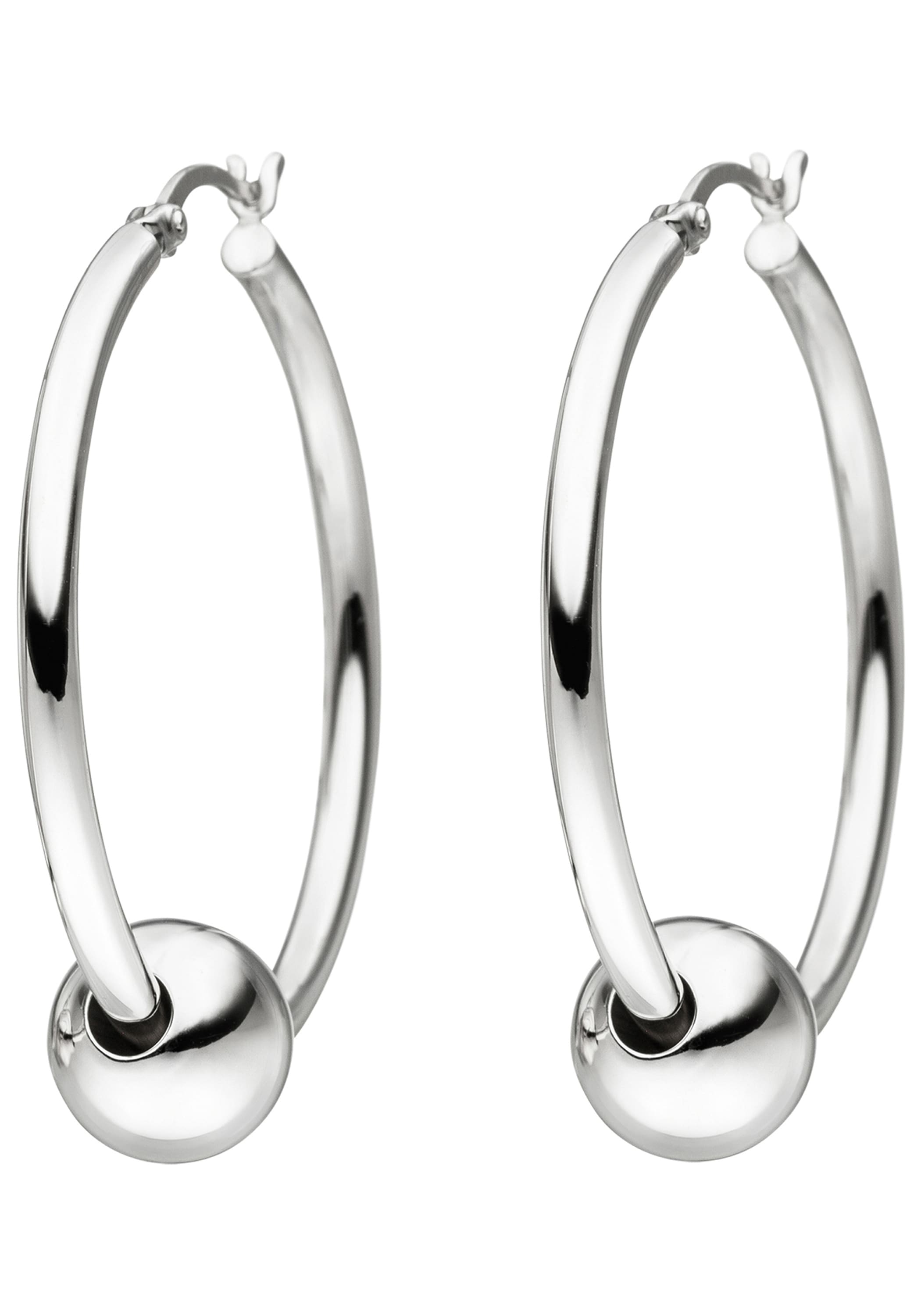 JOBO Paar Creolen »Kugel« 925 Silber