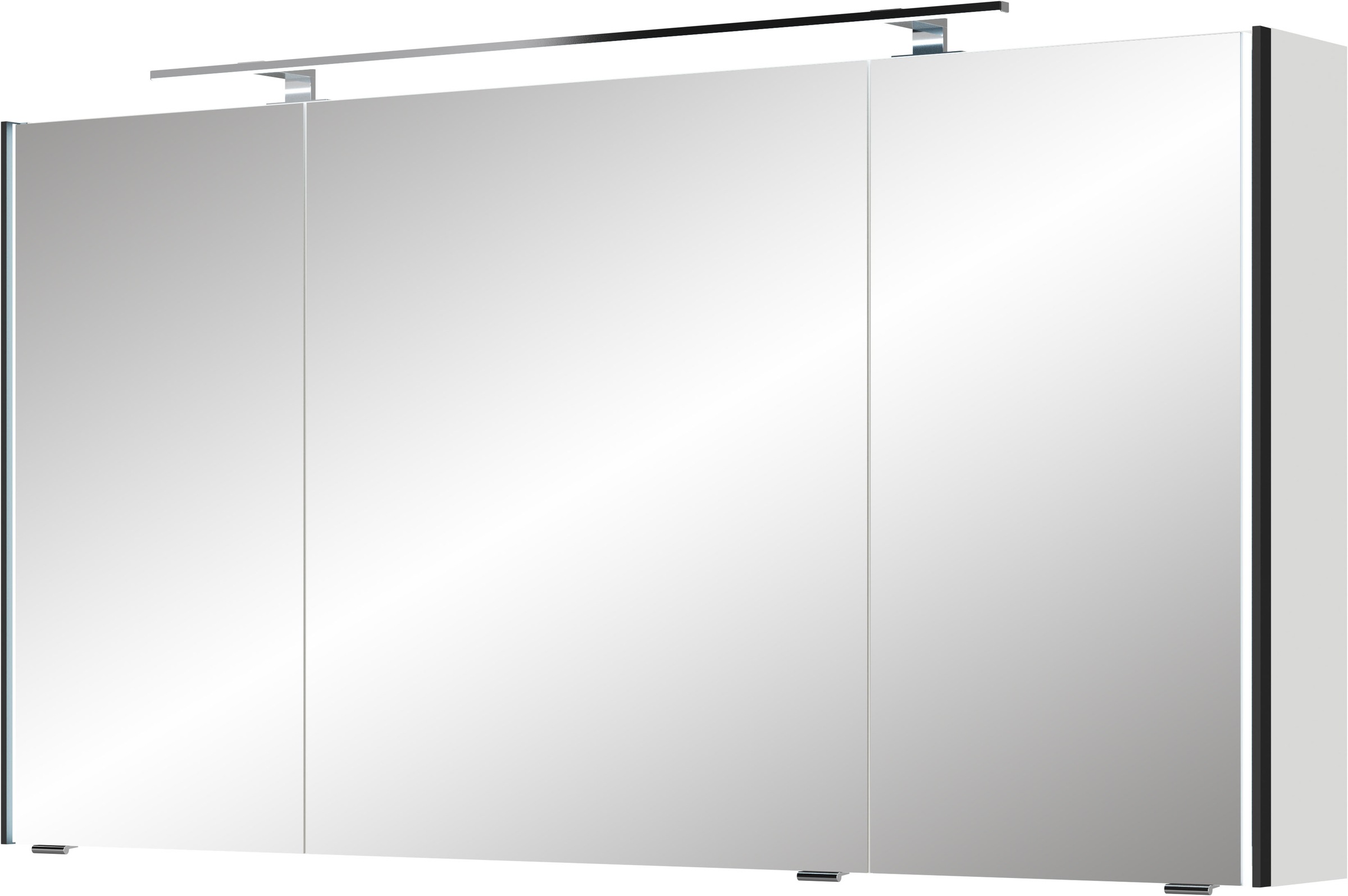 Saphir Badmöbel-Set »Serie 7045 2-teilig Mineralmarmor-Waschtisch mit LED-Spiegelschrank«, (Set, 2 St.), Badezimmer-Set 133,2 cm breit, inkl. Türdämpfer, 5 Türen, 2 Schubladen