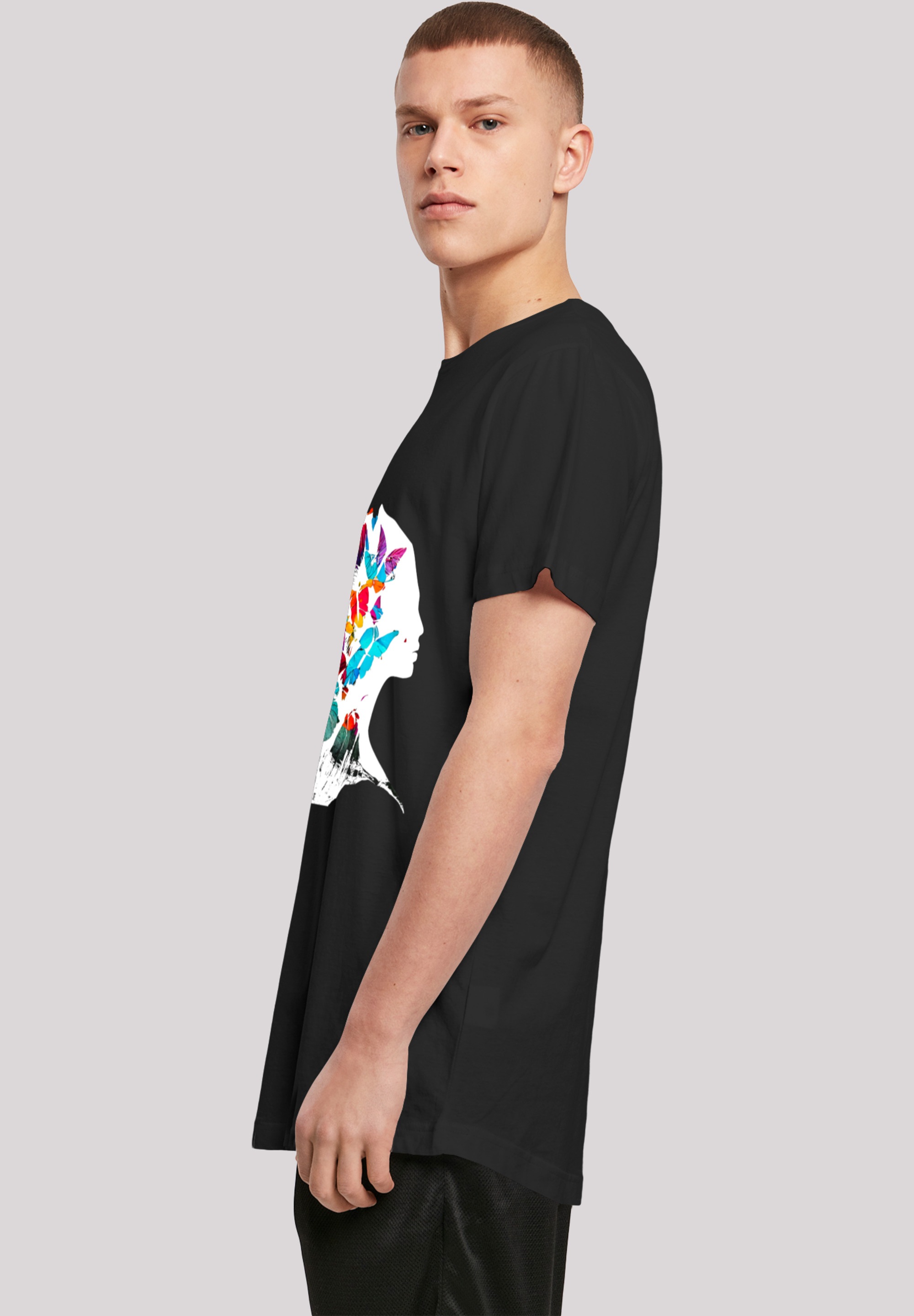 F4NT4STIC T-Shirt »Schmetterling Silhouette LONG TEE«, Keine Angabe ▷ für |  BAUR