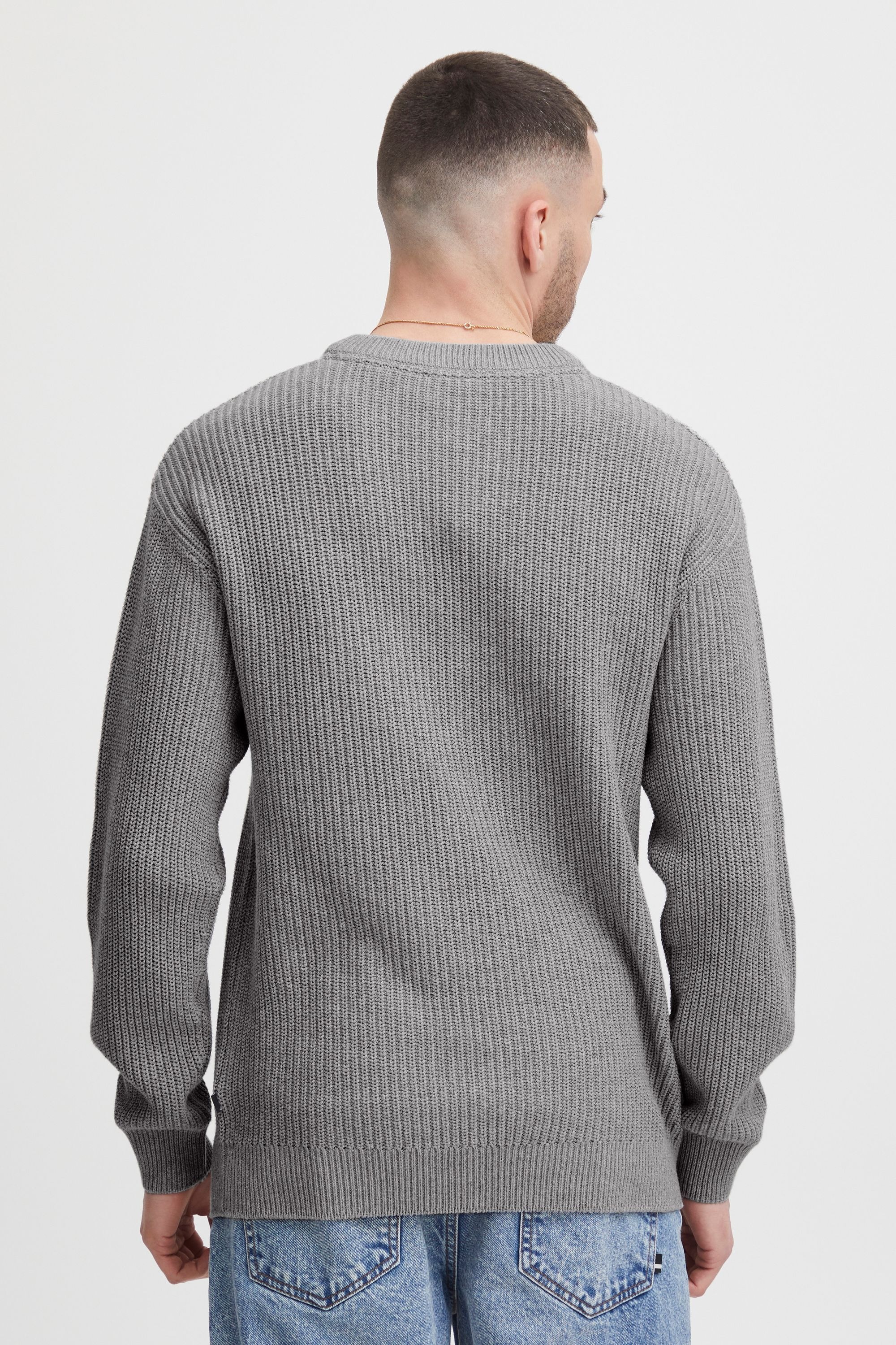 !solid Rundhalspullover SOLID "Rundhalspullover SDGorell", Herren, Gr. XXL, grau (griffin melange), Obermaterial: 70% Baumwolle CO recyc.. 30% Polyester Pol. recyc.., Pullover Rundhalspullover 3