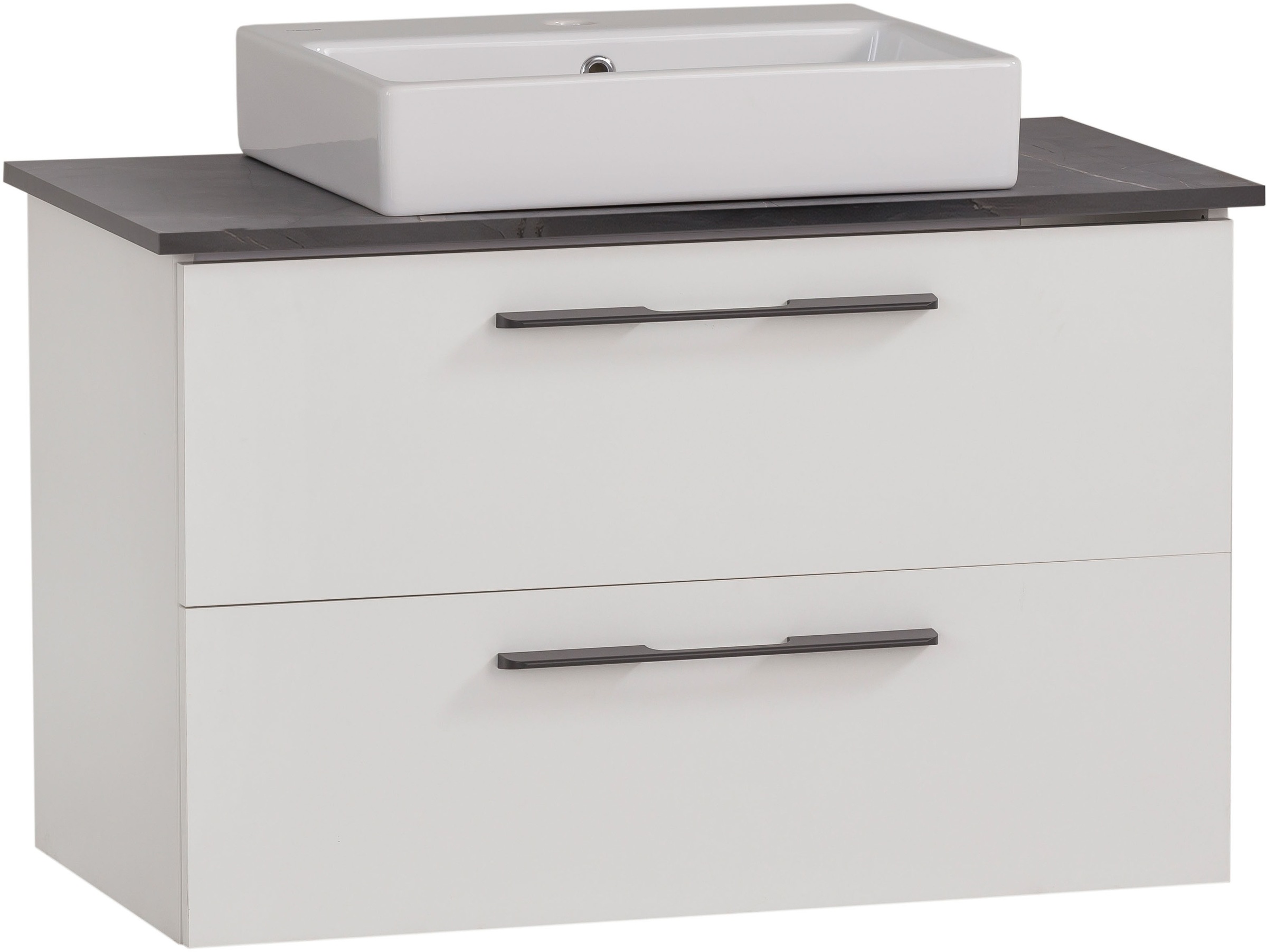 Schildmeyer Waschtisch "Maxim, Mattweiß + Marmor" 3 Stk. tlg. Made in Germa günstig online kaufen