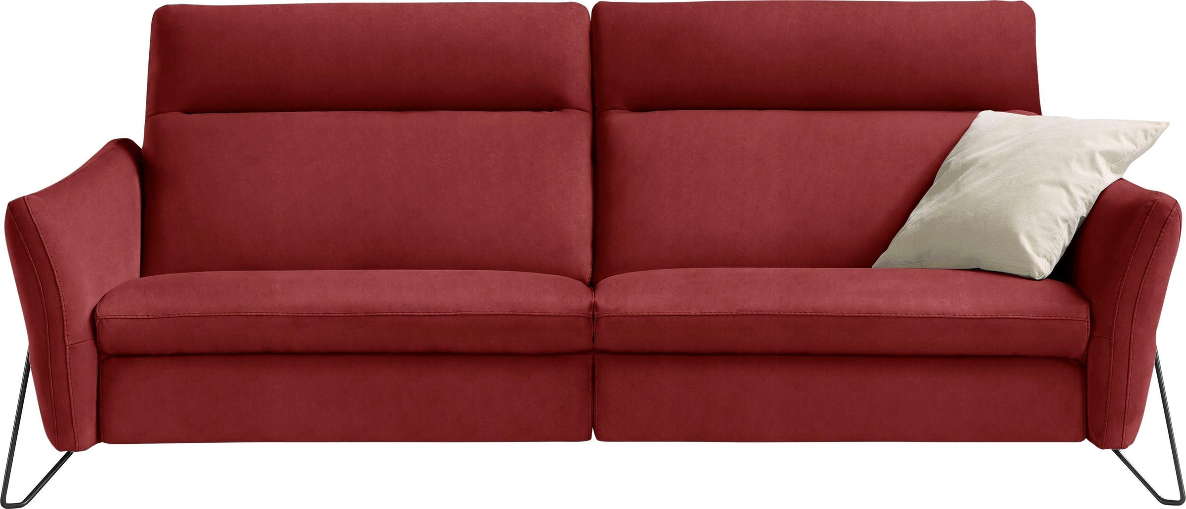 Egoitaliano 2-Sitzer »Gaia, modern, elegant und super komfortabel mit hoher Rückenlehne« erstklassiger Sitzkomfort, Inkl. 2 Relaxfunktionen, mit Designfuß