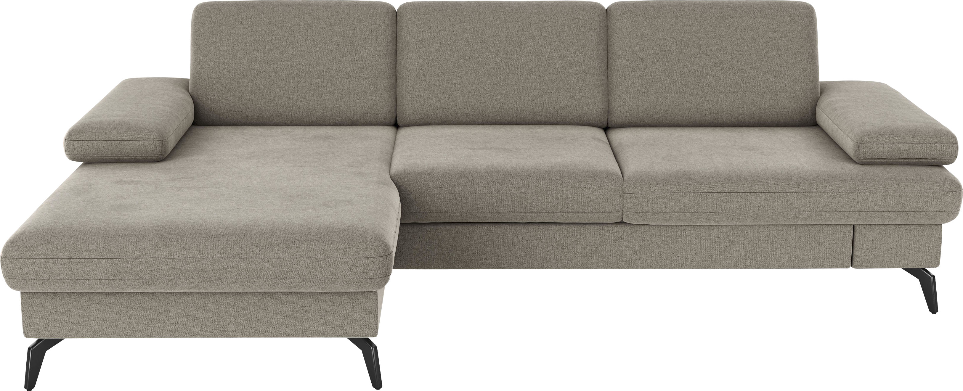 sit&more Ecksofa "Morris L-Form, inkl. Sitztiefenverstellung" wahlweise mit Armteilverstellung, Schlaffunktion & Bettkasten