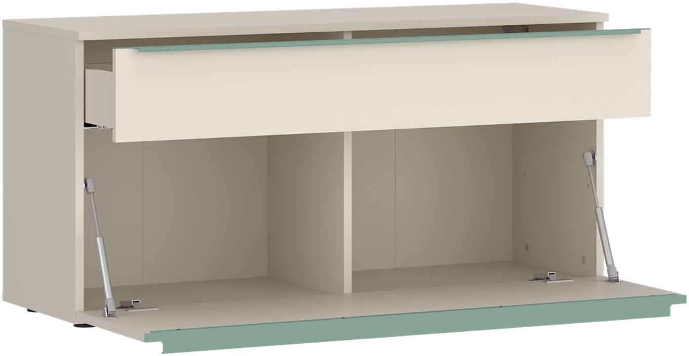 TOM TAILOR HOME Lowboard »COLOR PUZZLE 3 – 1 Klappe 1 Schublade mit farbigem Griff und Füßen« Kommode, Breite 110 cm,mit Klappe und Schublade, viel Stauraum