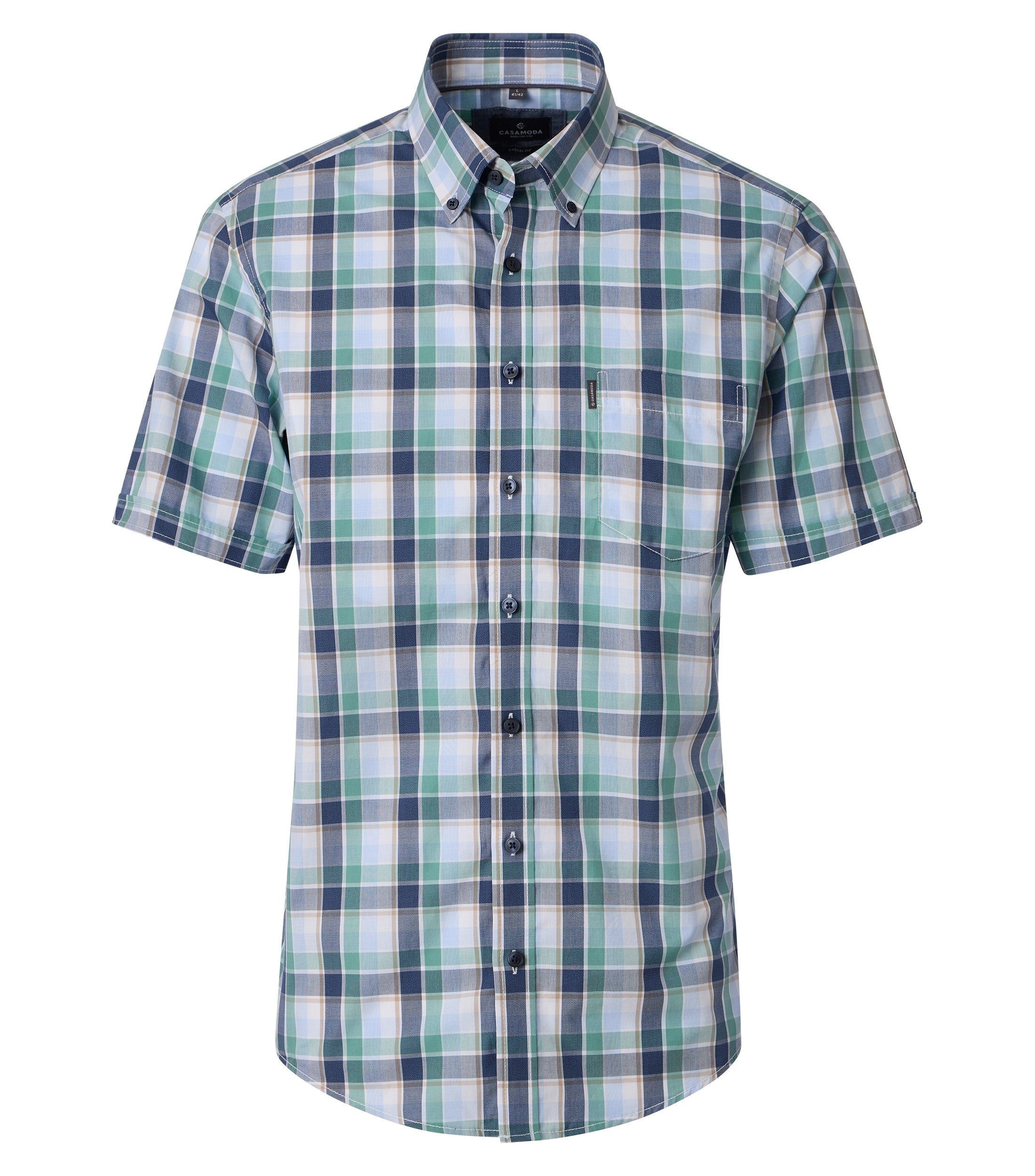 CASAMODA Kurzarmhemd "CASAMODA Freizeithemd Kurzarm kariert" günstig online kaufen