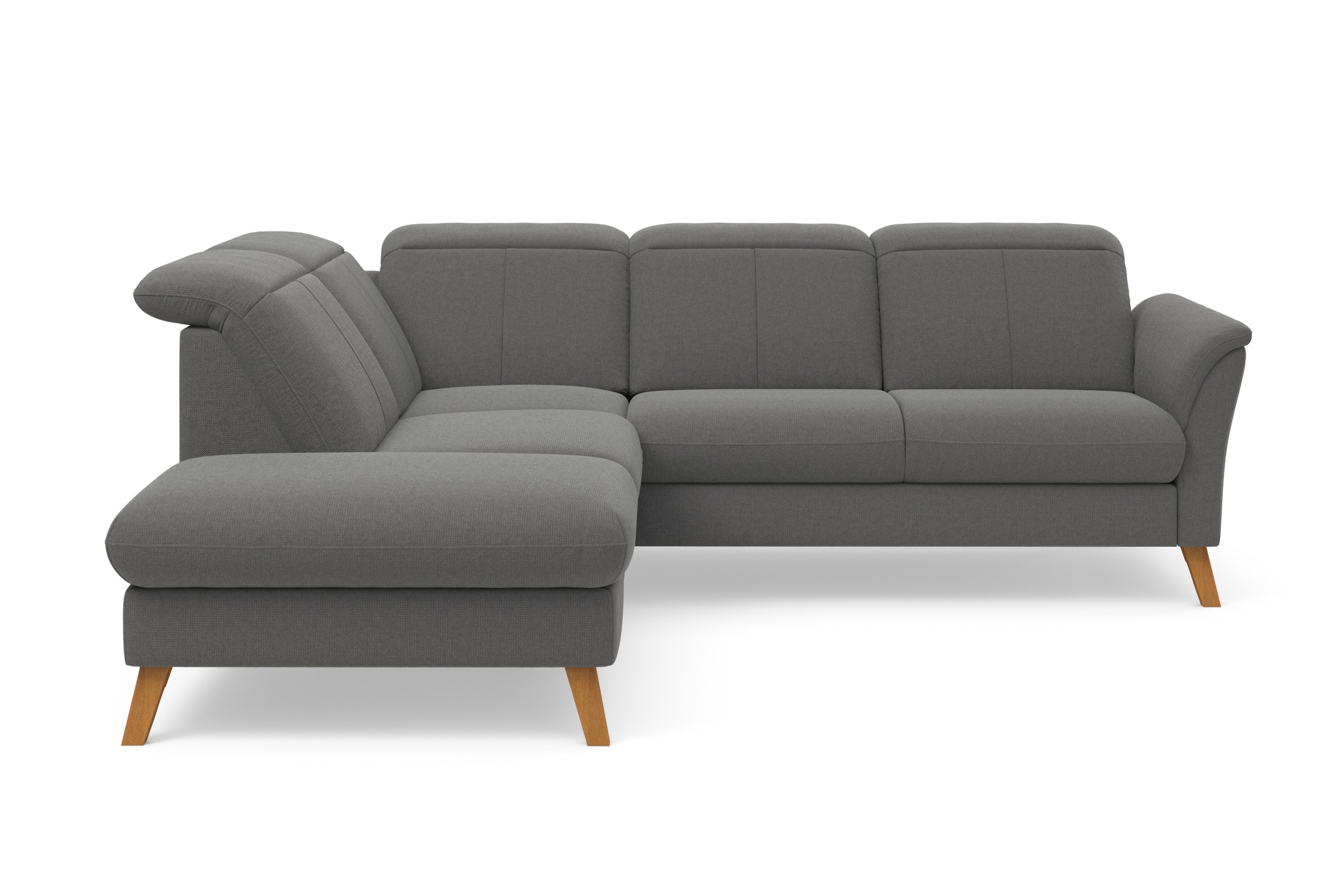 Ecksofa SIT & MORE "Romero L-Form", grau, B:250cm H:91cm T:220cm, 90% Polyester 10%Polyamid, Sofas, Ecksofa, wahlweise mit oder ohne TV-Funktion, Bettfunktion, Bettkasten 10