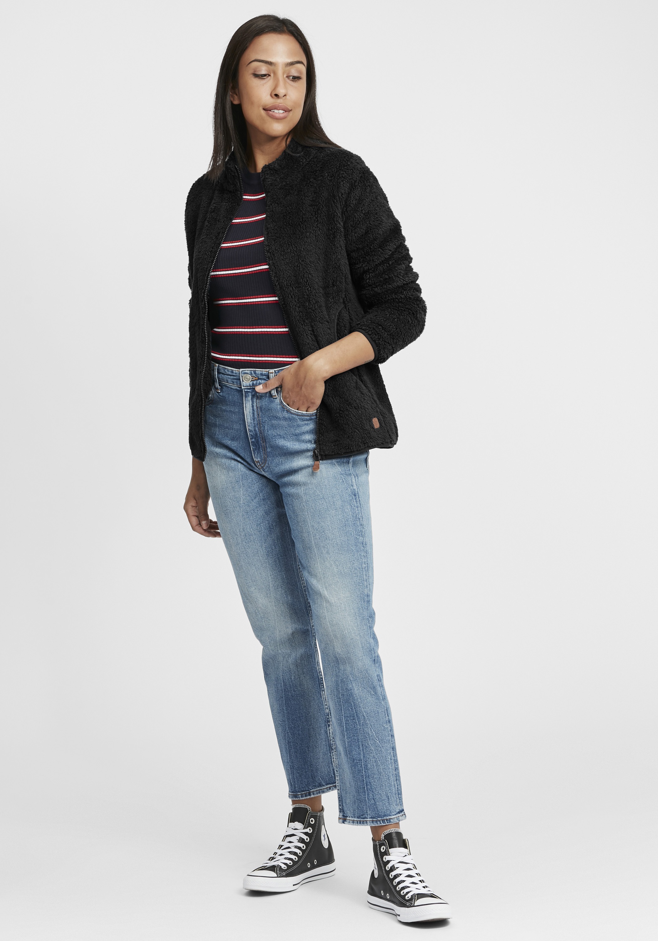 OXMO Kapuzenfleecejacke »Sweatjacke OXTelsa«