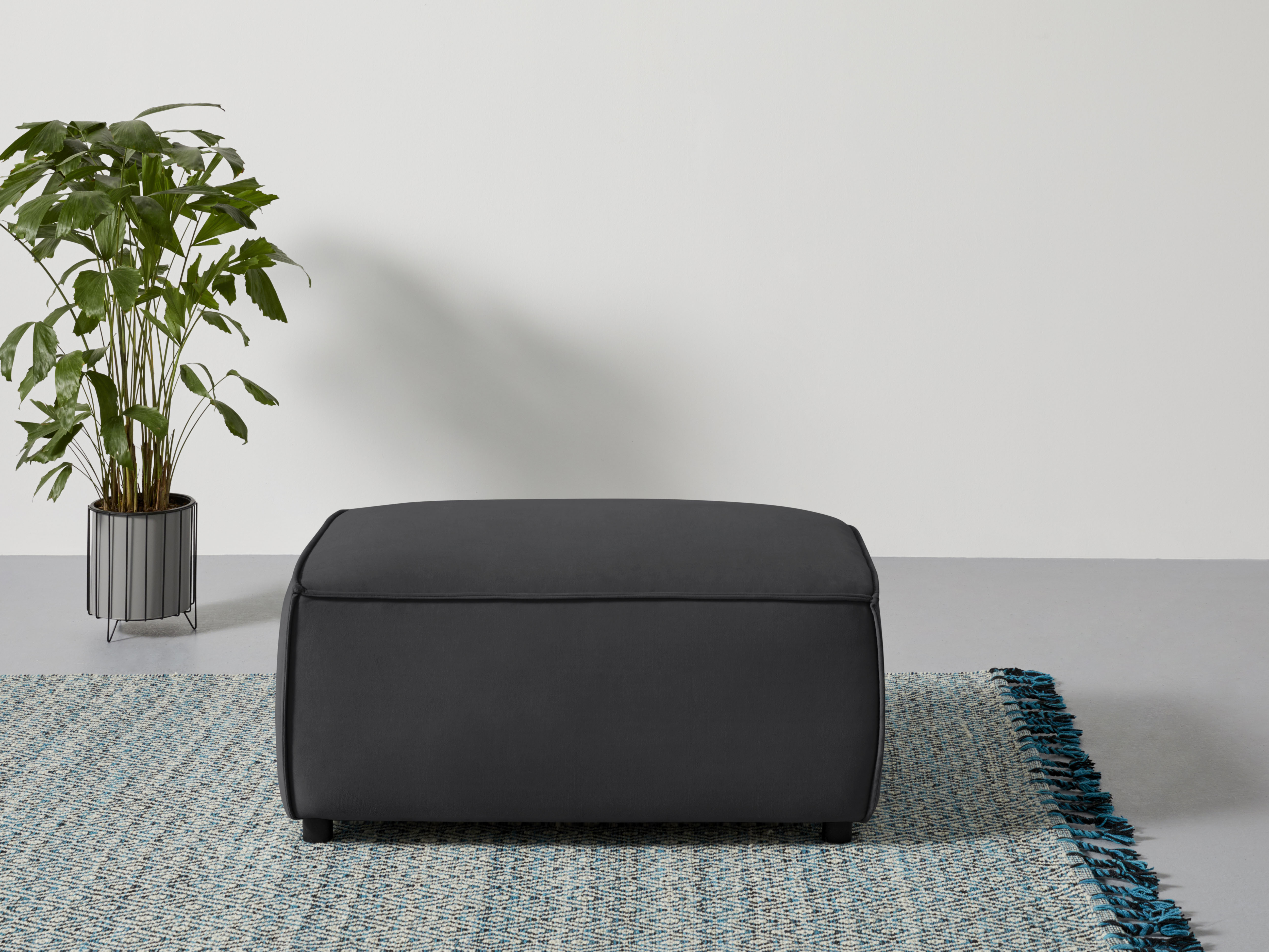 Home affaire Polsterhocker "Marva, B: 100 cm" passend zur Polsterserie "Marva", Federkern