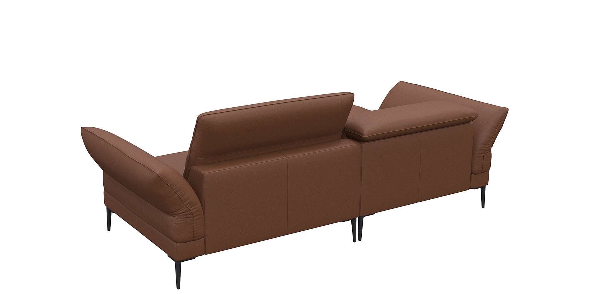 FLEXLUX Ecksofa »Salino, Funktionssofa mit Recamiere, Relaxsofa, Ecksofa«, Sofa mit Arm- und Kopfteil-Verstellungen, Kaltschaum & Stahl-Wellen