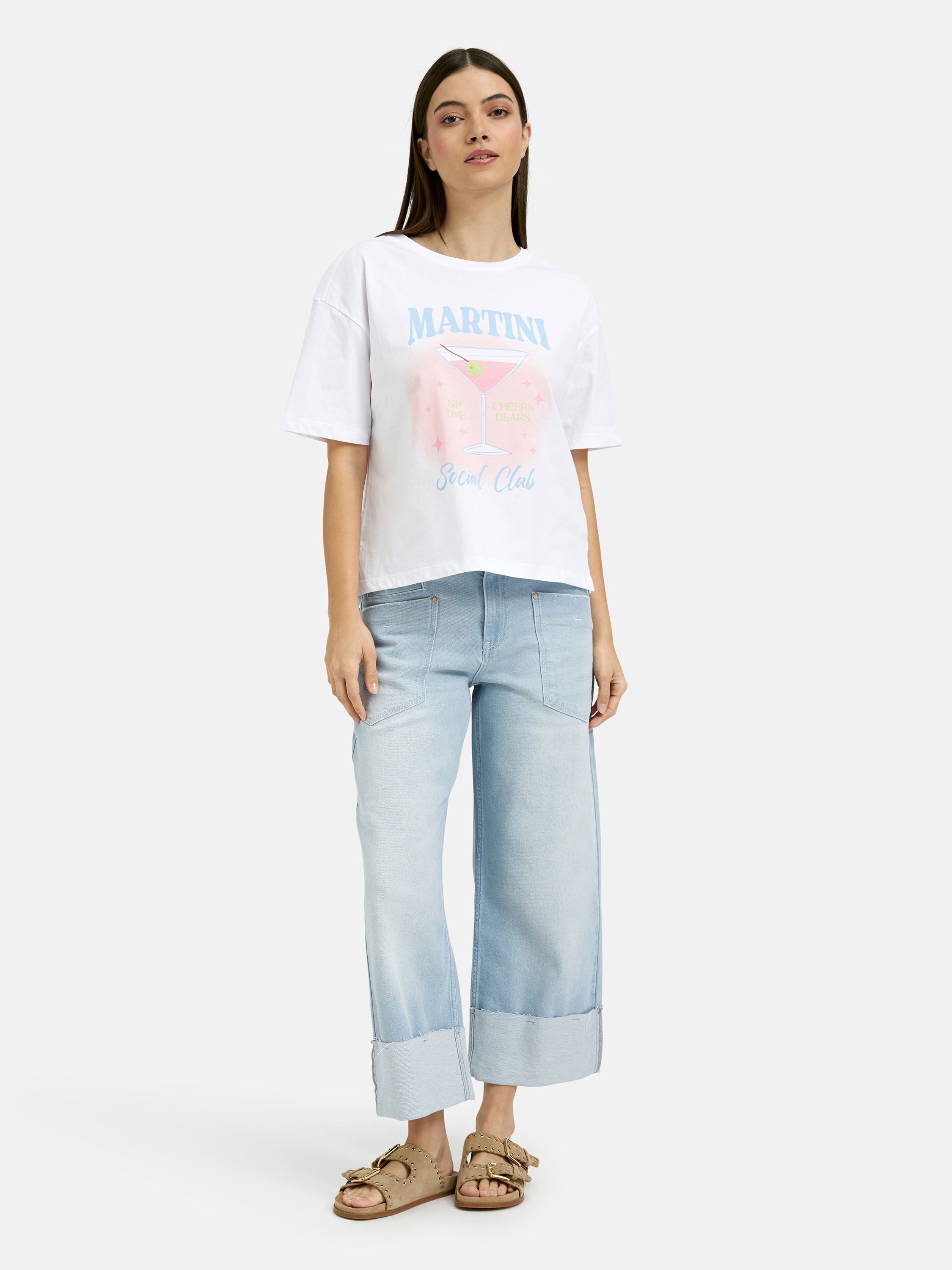 Smith & Soul Rundhalsshirt mit überschnittener Schulter