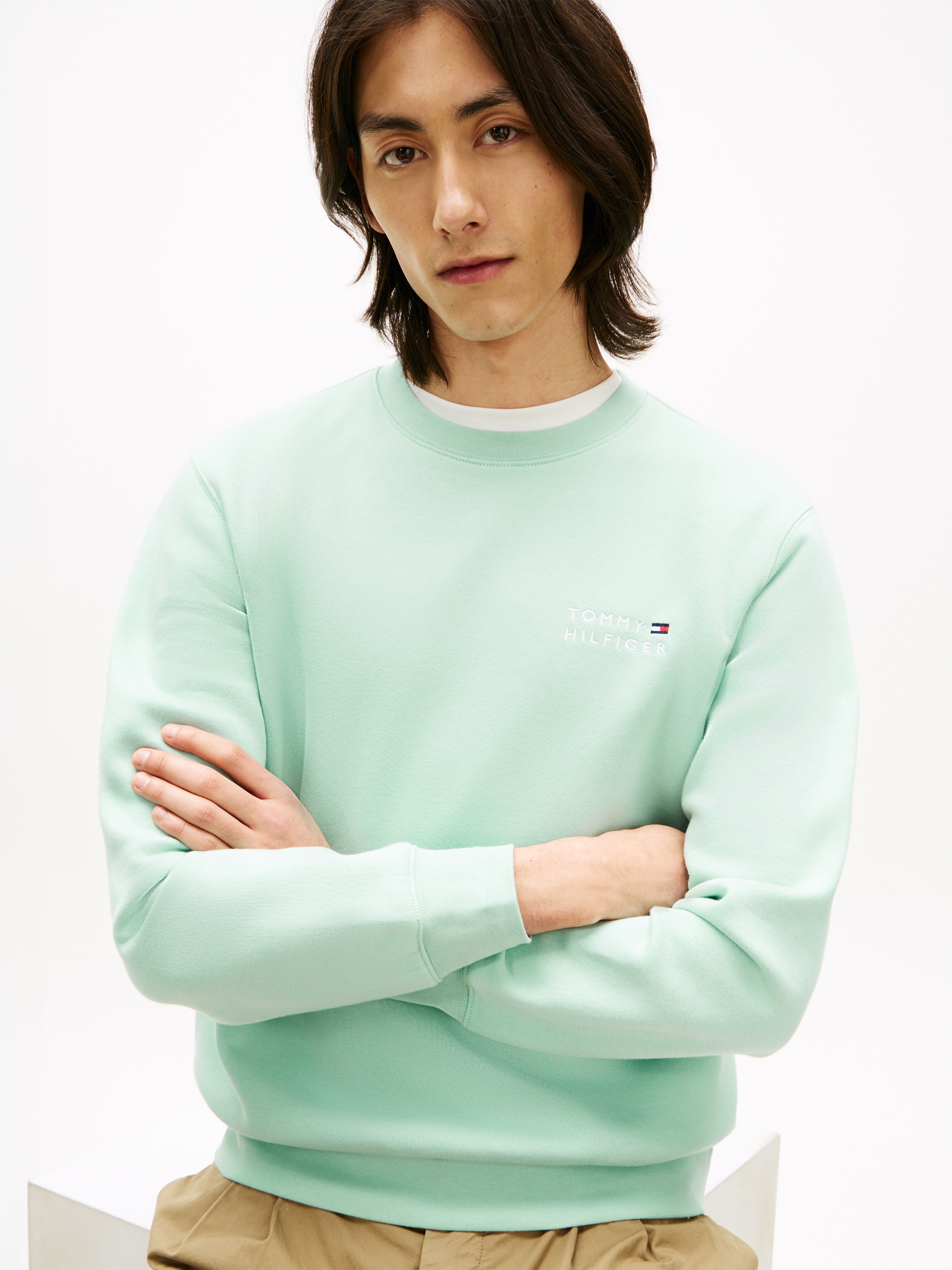 Tommy Hilfiger Sweatshirt »BRAND LOVE TERRY EMBROIDDERY STACK«

