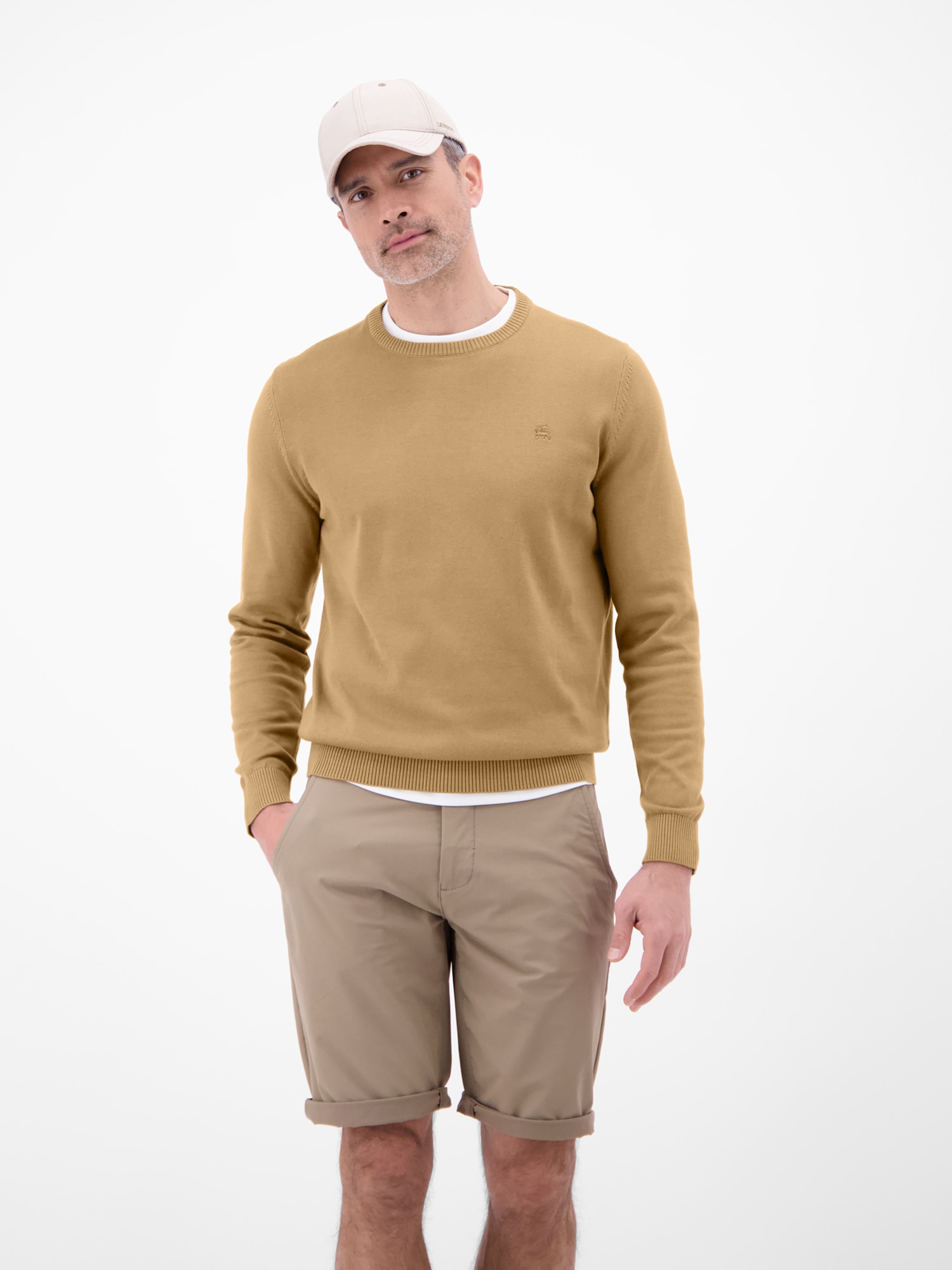 LERROS 1100000002199 "Herren Strickpullover aus Baumwolle mit Crewneck Ausschnitt" Weicher Strick-Pullover, Rundhalsausschnitt, lange Ärmel, pflegeleicht