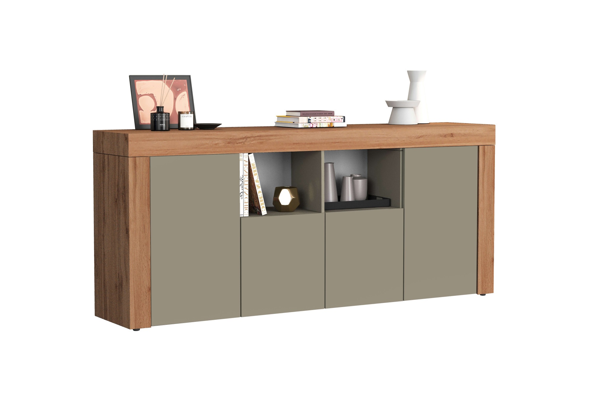 INOSIGN Sideboard "CHRONOS Breite 200 cm mit 4 Türen, 2 offene und 8 geschl günstig online kaufen
