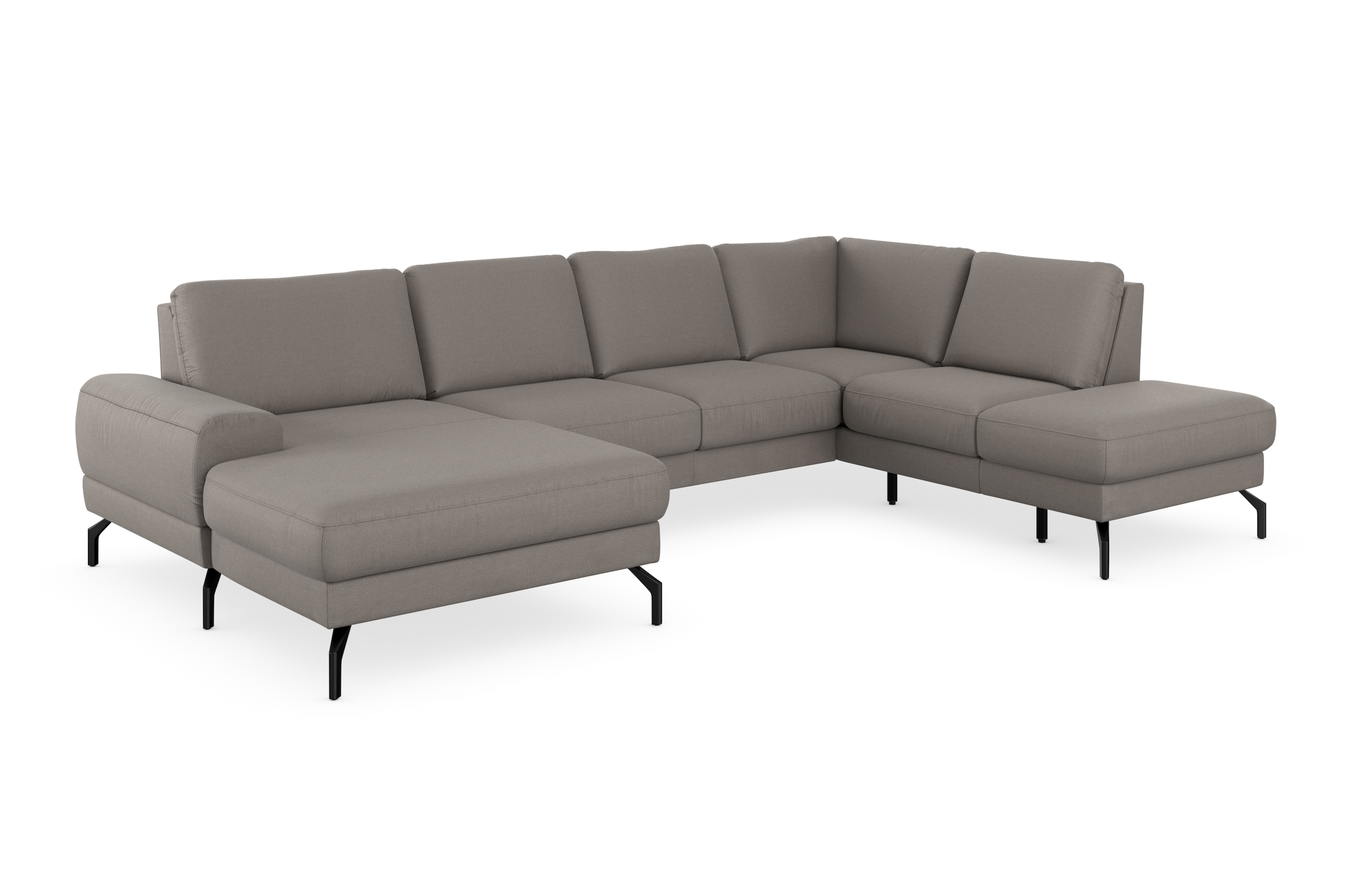 sit&more Wohnlandschaft »Cinturo U-Form«, inklusive Sitztiefenverstellung und Federkern, Sitzhöhe 48 cm