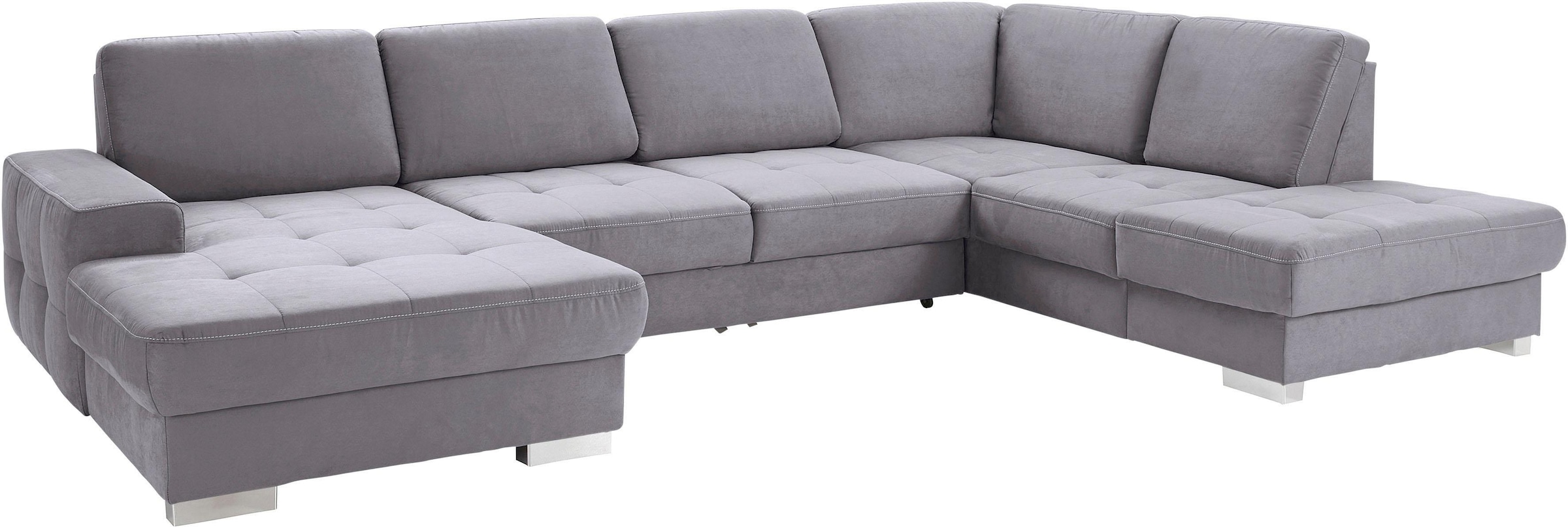 sit&more Wohnlandschaft »Santorini U-Form« mit Federkern und Sitztiefenverstellung, wahlweise mit Bettfunktion