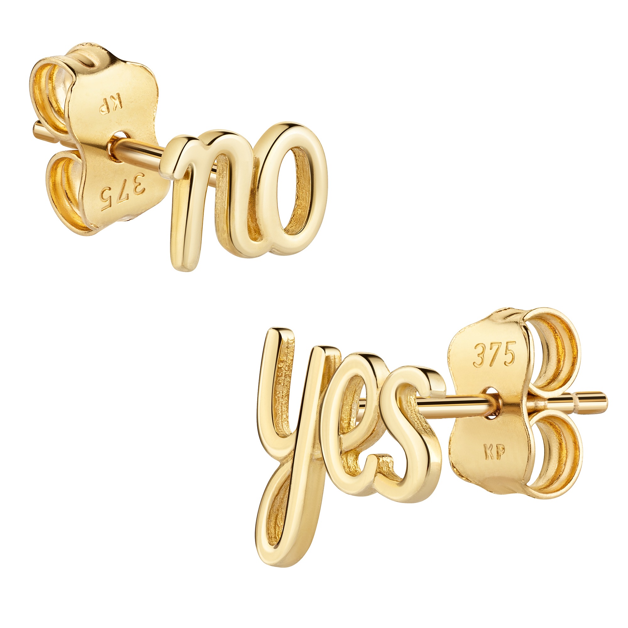 Fascination by Ellen K. Paar Ohrstecker »375/- Gelbgold glanz Yes und No«