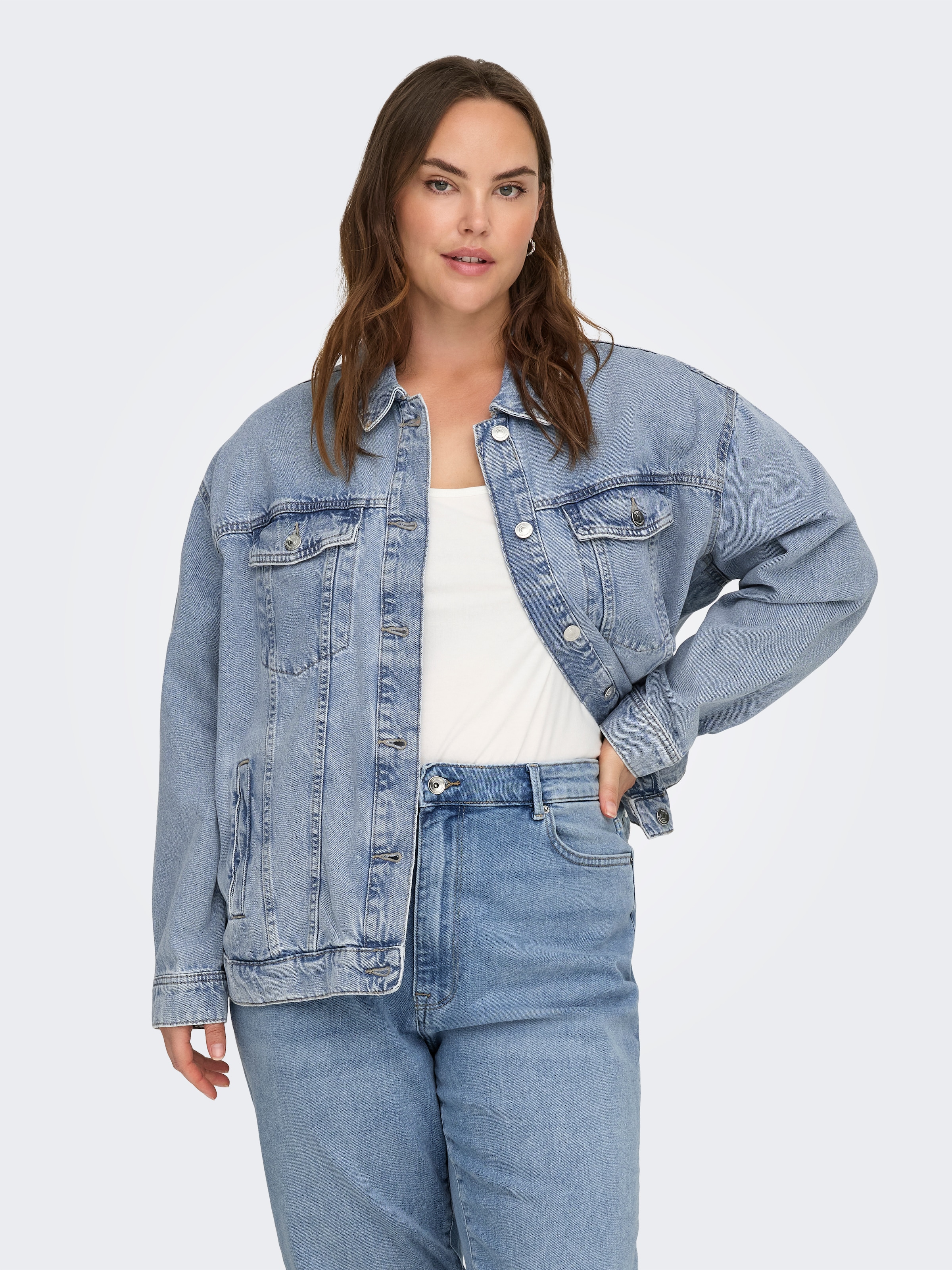 ONLY CARMAKOMA Jeansjacke »CAROCEAN L/S OVERSIZE JKT DNM NOOS«
