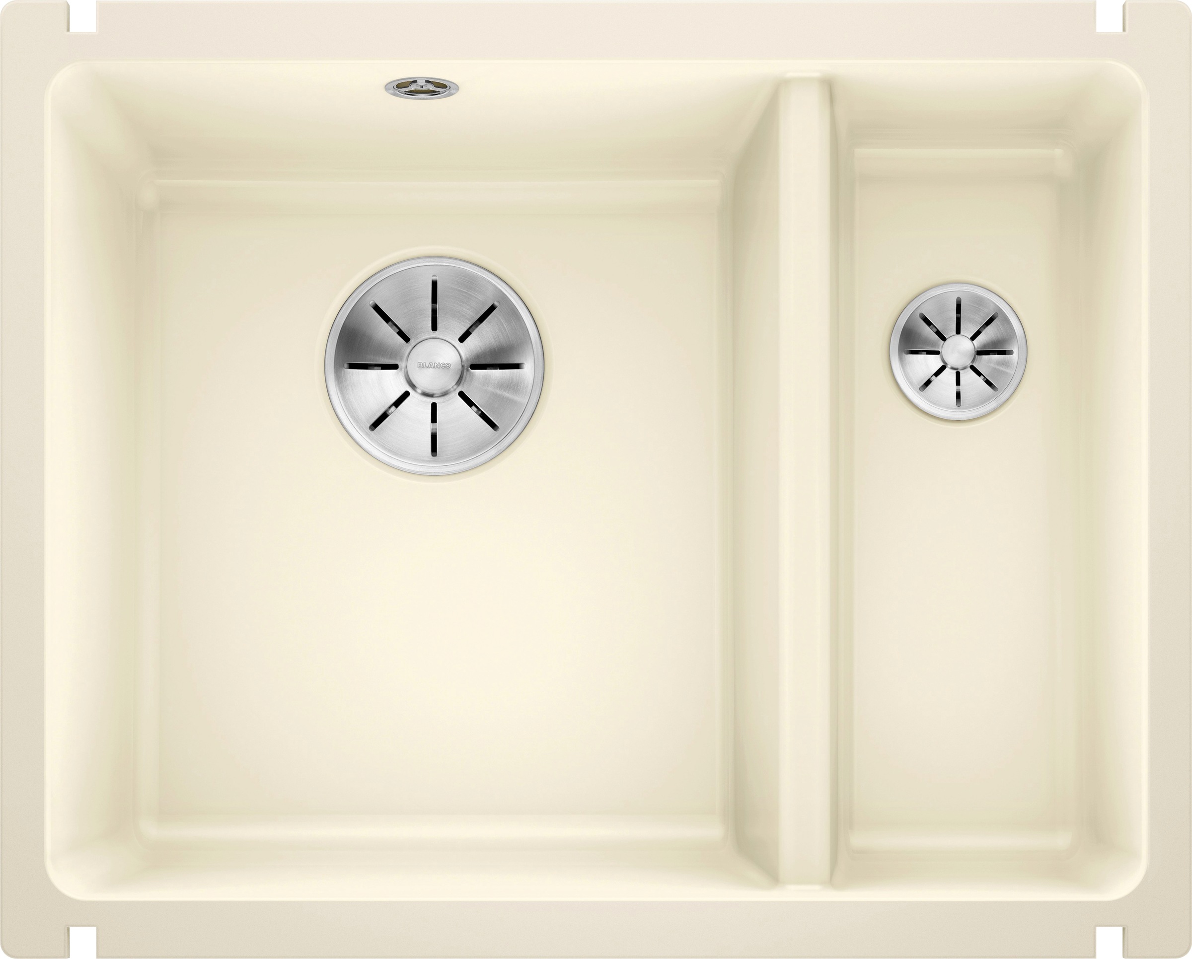 Küchenspüle BLANCO, B:46cm H:19cm T:57cmmagnolia glänzend, Keramik, Küchenspülen, "SUBLINE 350/150-U", erhältlich in mehreren Farben