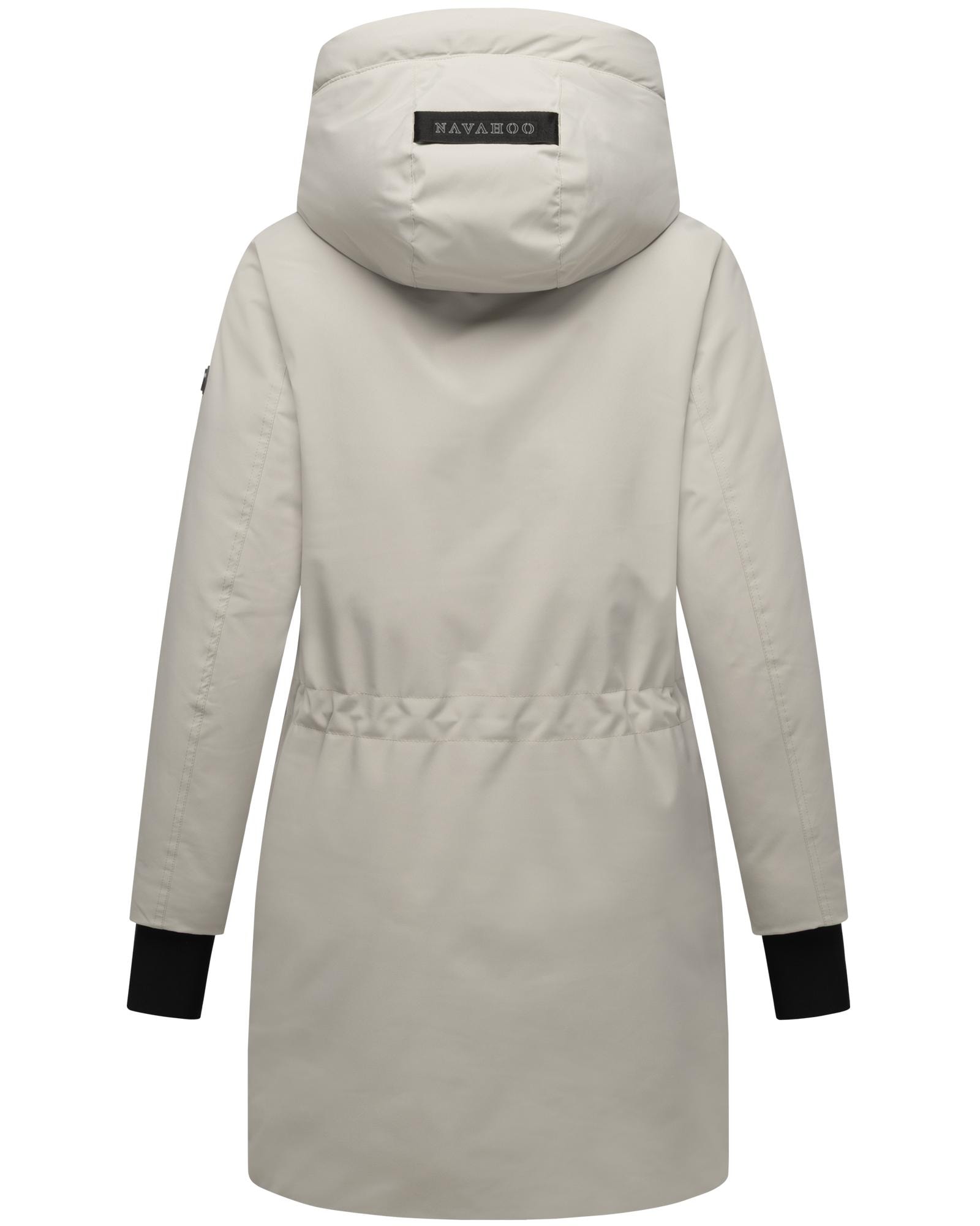 Navahoo Wintermantel »Winterzart 14« Mantel mit abnehmbarer Kapuze und Rucksackträgern innen