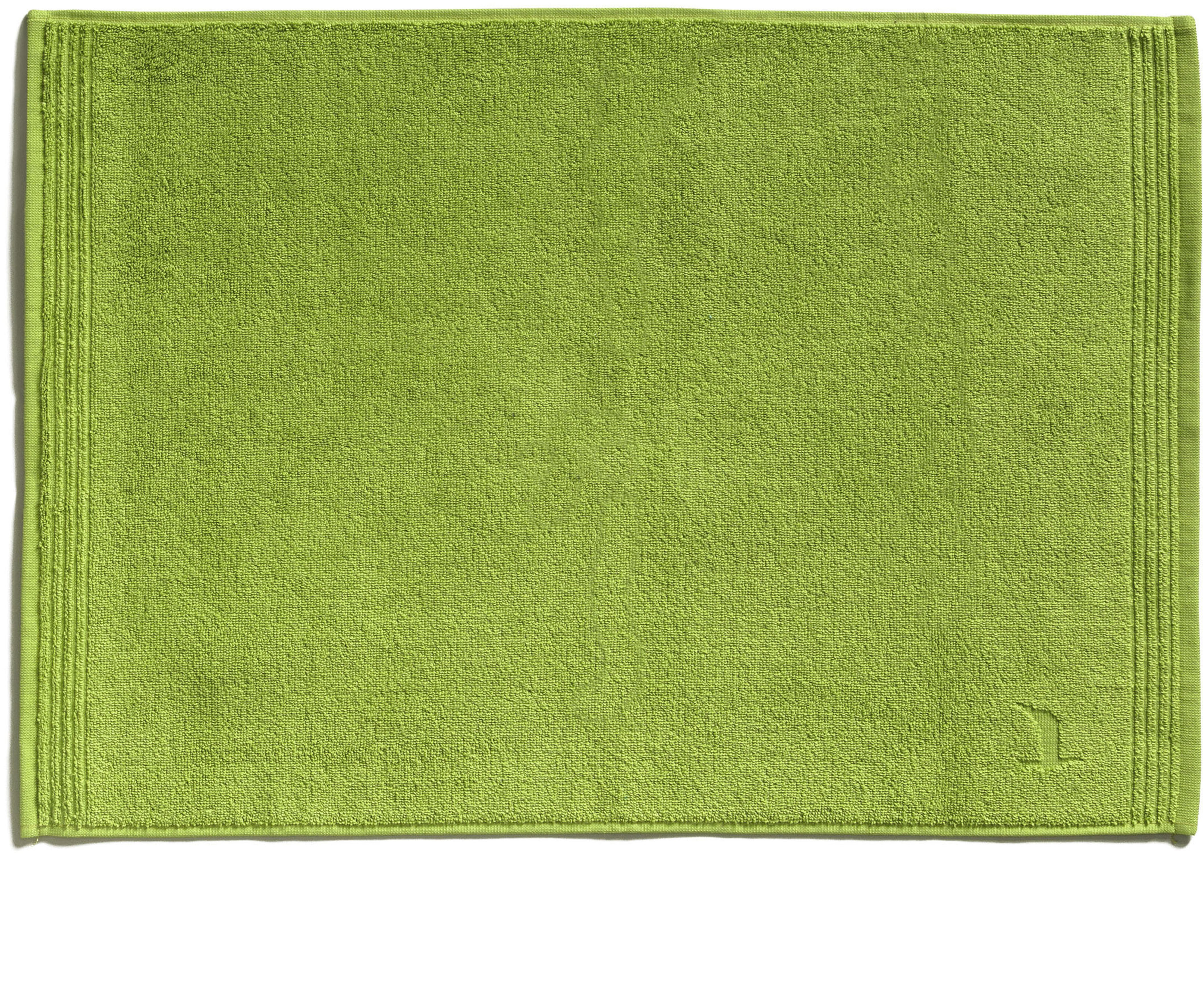 Badematte MÖVE, H:5mm, grün, Baumwolle, Badematten, "Superwuschel", Möve, fußbodenheizungsgeeignet