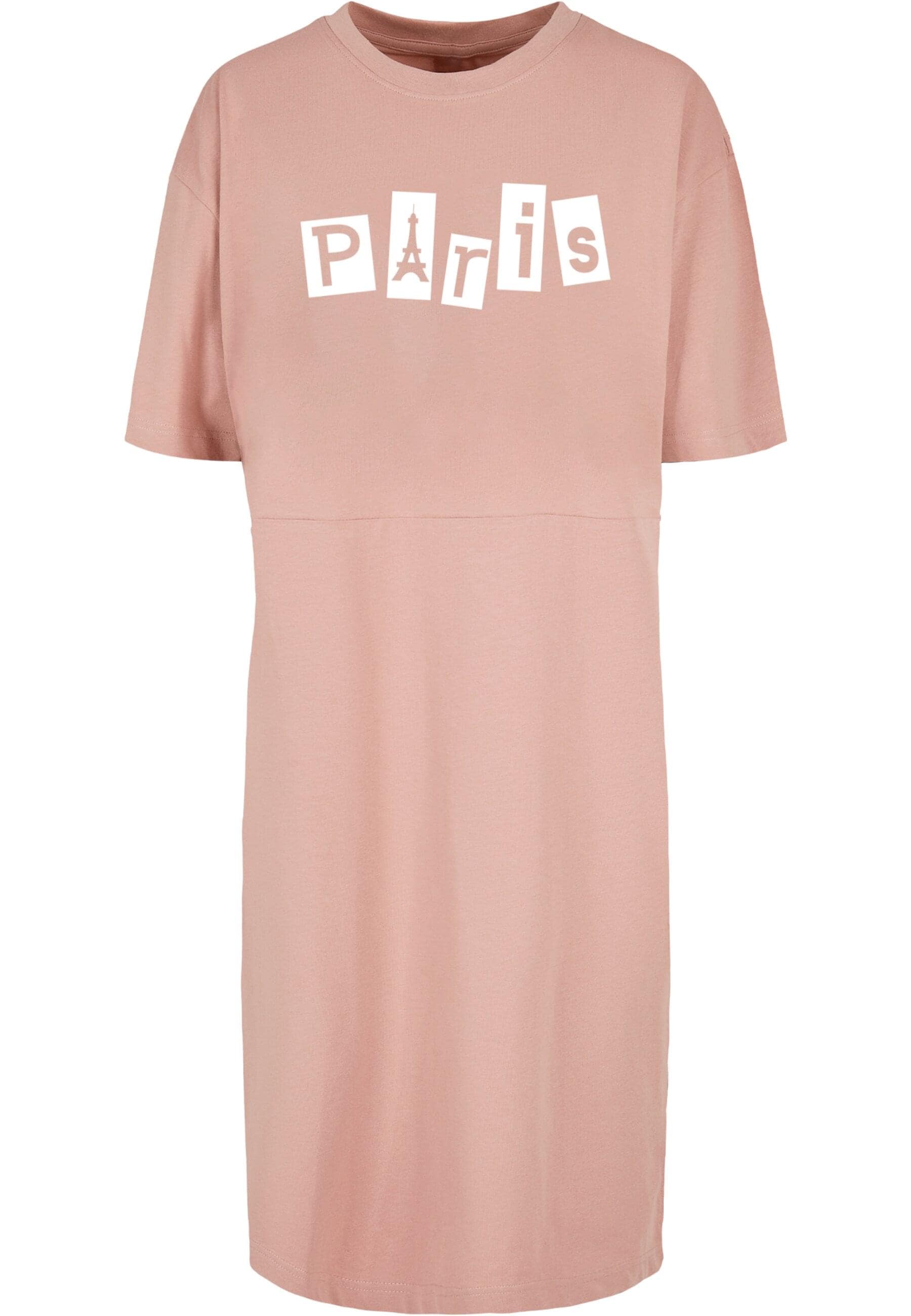 Shirtkleid »Merchcode Damen Ladies Paris X Organic Oversized Slit Tee Dress«, (1 tlg.)