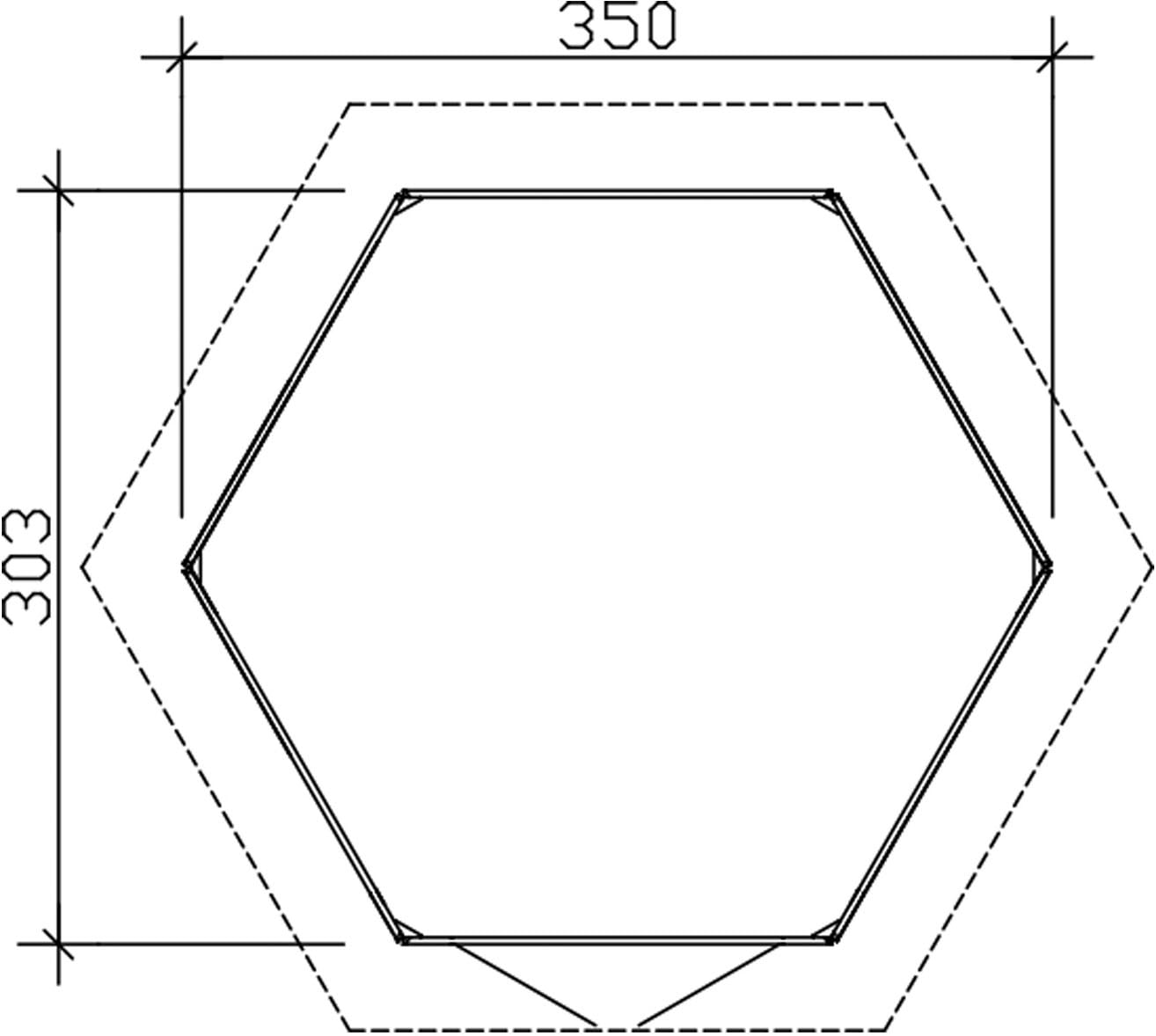 Skanholz Holzpavillon »Almelo«, 350 x 303cm