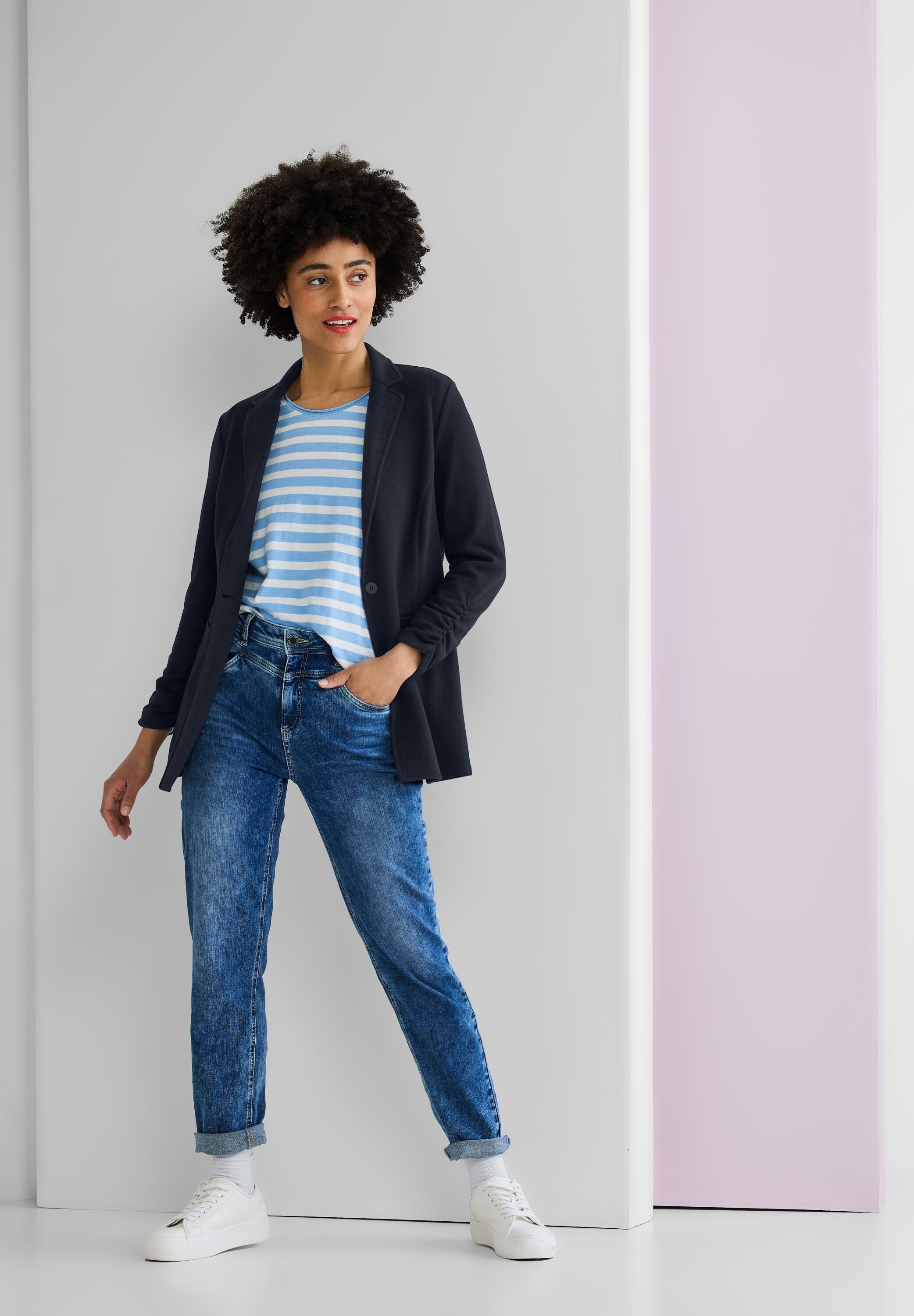 STREET ONE Longblazer, mit Knopf Details