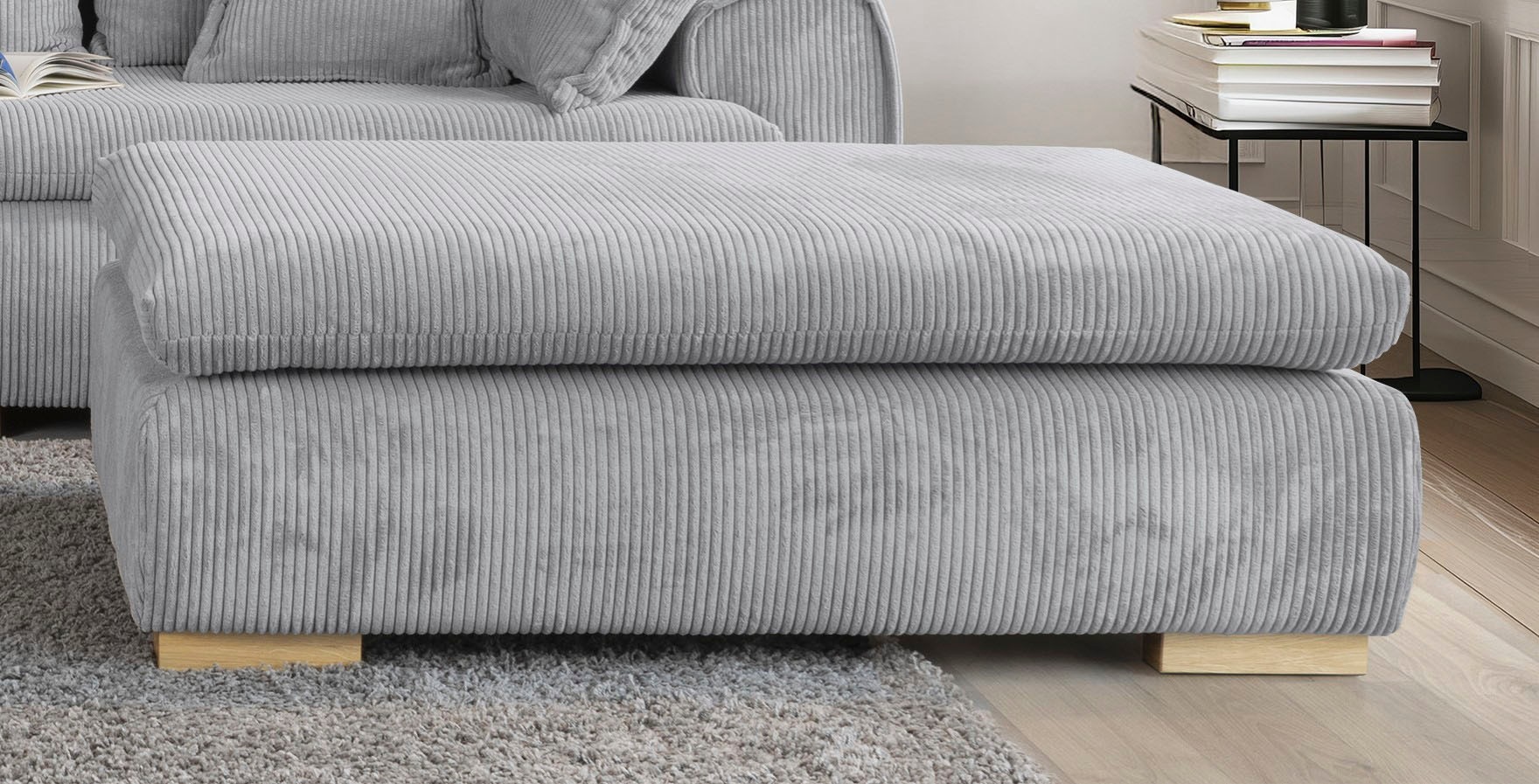Home affaire Polsterhocker "Cara Mia", aus Cord-Bezug günstig online kaufen