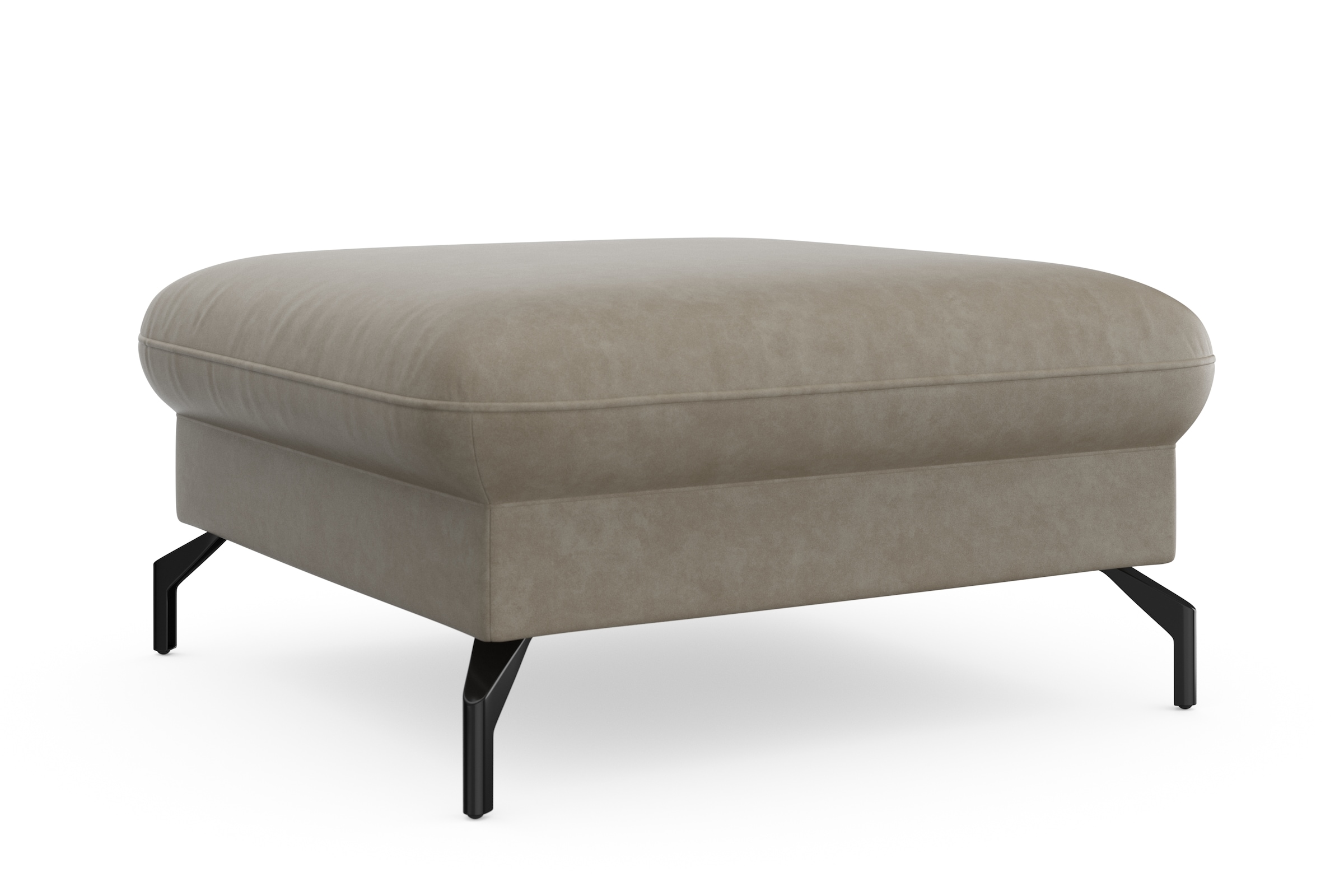 sit&more Hocker »Fashion«, inklusive Federkern, mit hochwertigen, schwarzen Metallfüßen