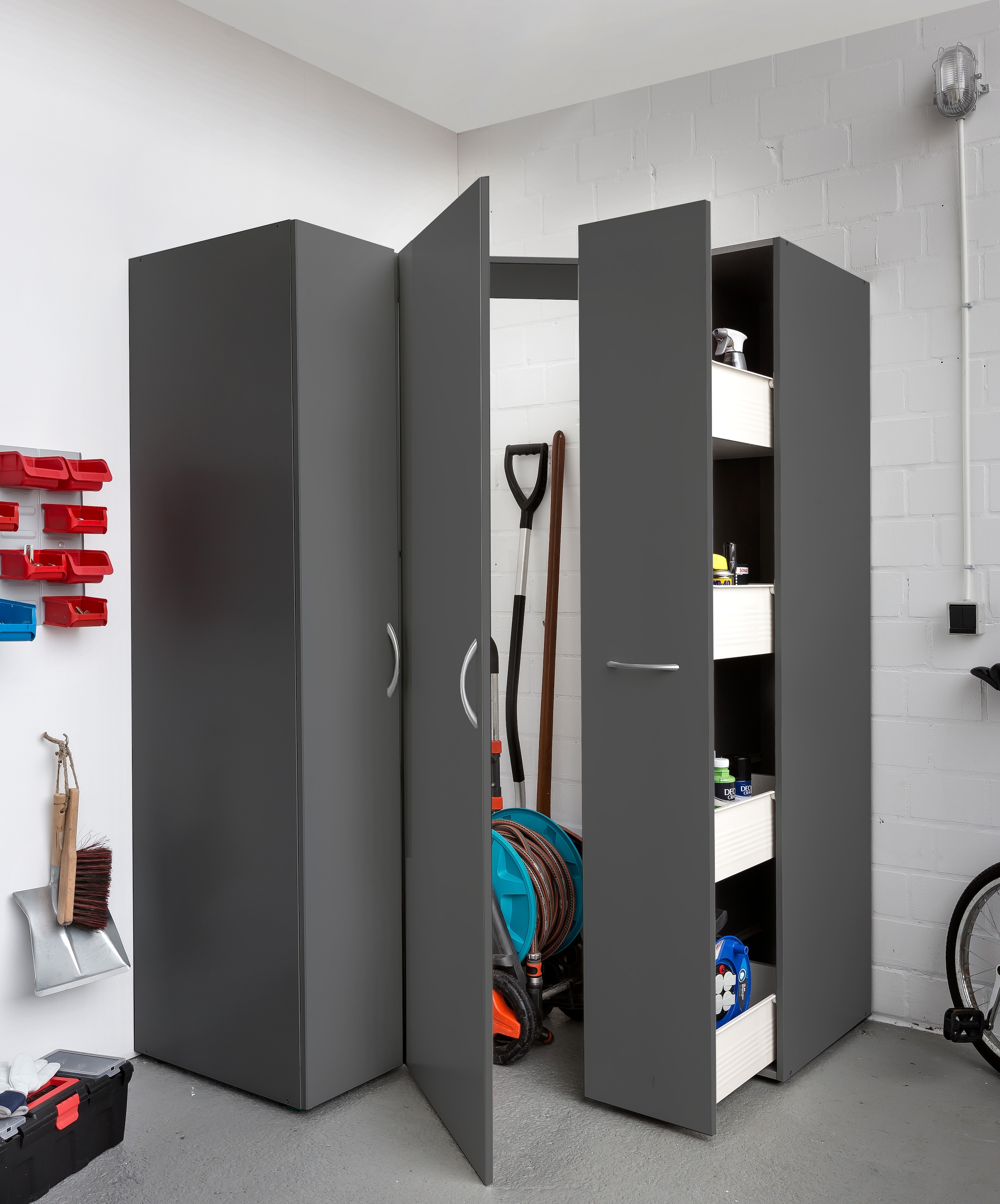 Wimex Apothekerschrank »Multiraumkonzept, 30/54/185cm (B/T/H), Made in Germany«, Schranksystem MRK, geräumiger Hochschrank mit 4 Schubladen