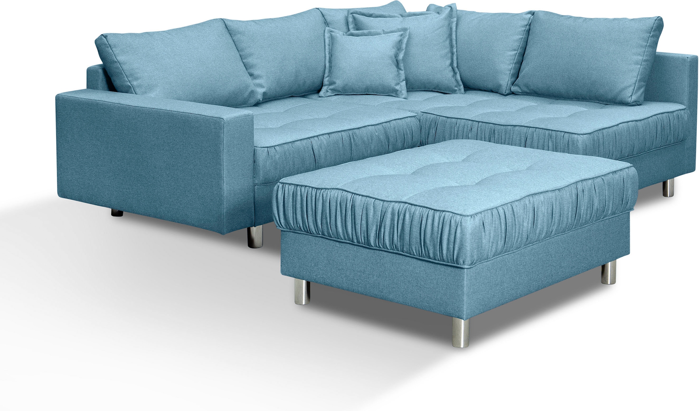 COLLECTION AB Ecksofa "Cannes L-Form", mit Hocker, inkl. Schlaffunktion günstig online kaufen