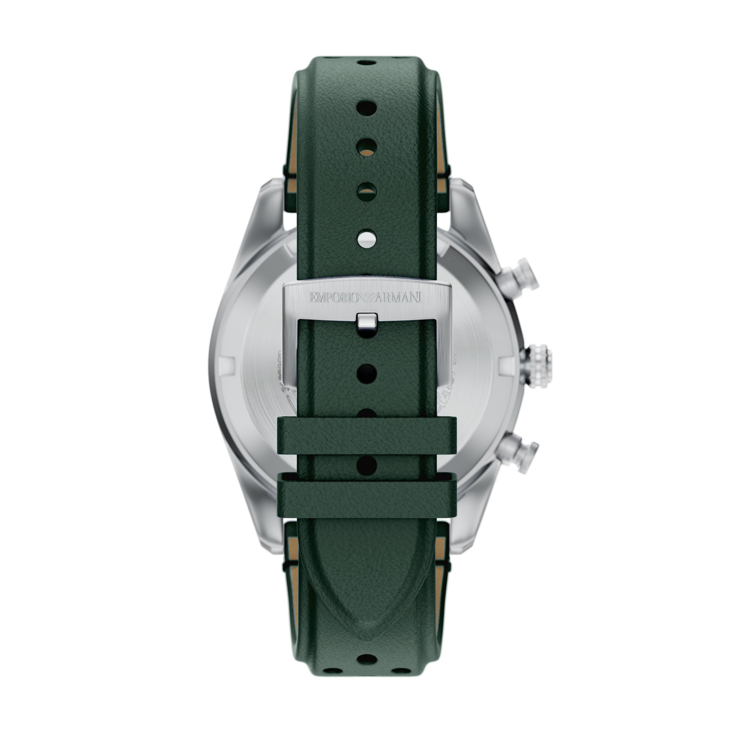 Emporio Armani Chronograph Quarzuhr, Armbanduhr, Herrenuhr, Lederarmband, analog, Tag