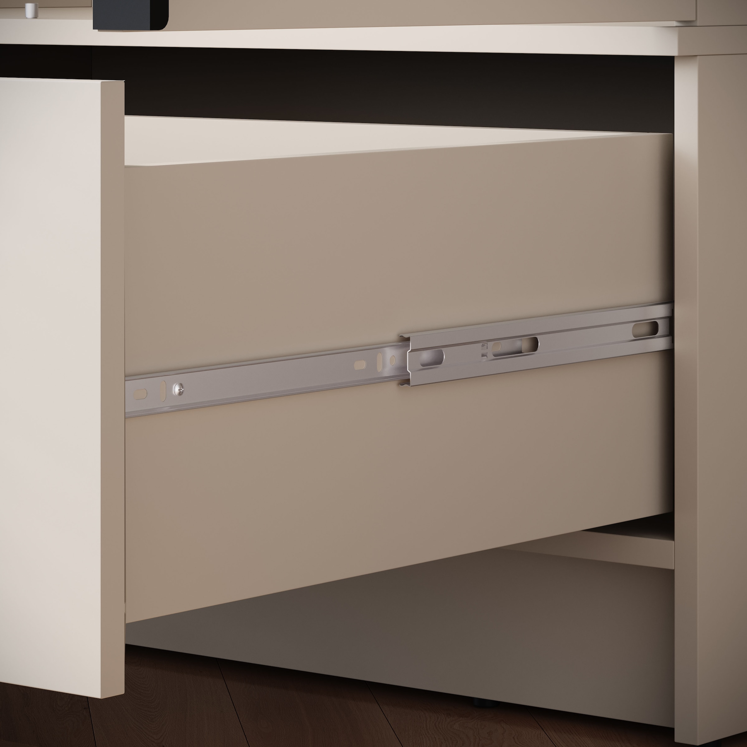 Home affaire Kleiderschrank »Spirit Kleiderschrank mit Schublade und Stauraum« Mit schwarzen Metallgriffen und 2 Kleiderstangen
