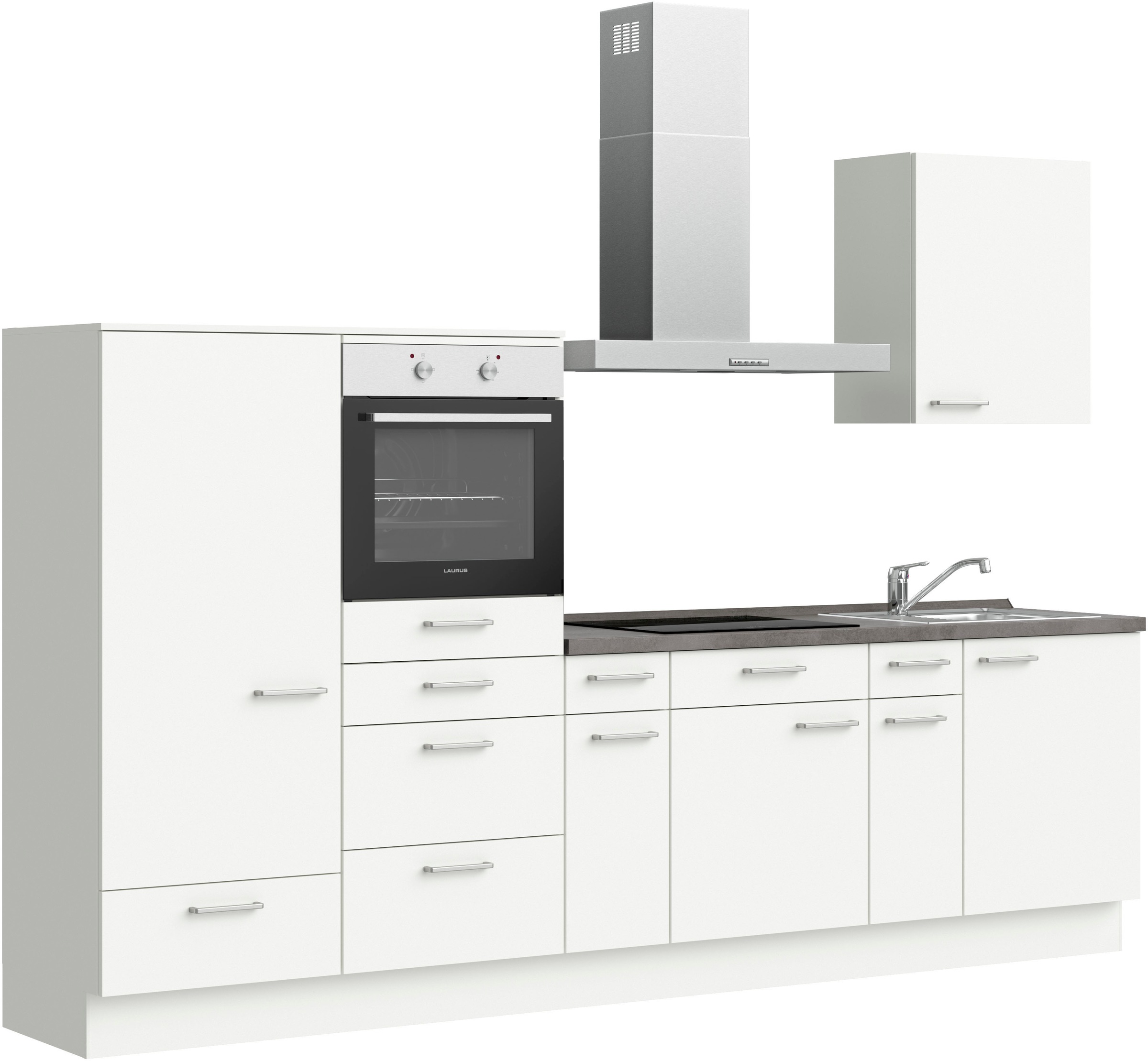 nobilia® Küchenzeile »"Touch I"«, vormontiert, Ausrichtung wählbar, Breite 300 cm, wahlw. mit E-Geräten