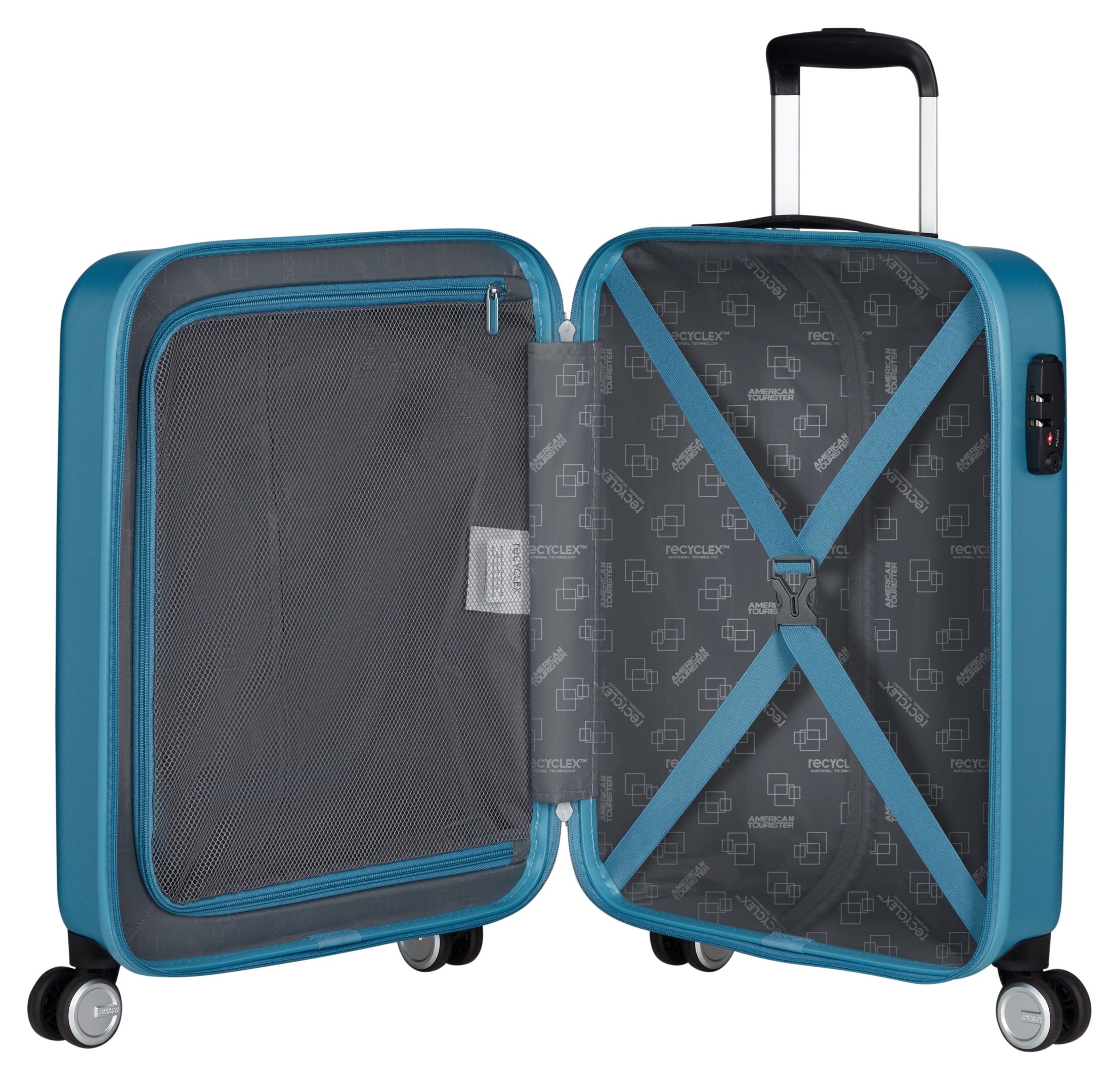 American Tourister® Trolley »ASTROBEAM 55«, 4 Rollen, Handgepäck-Koffer Reisegepäck Koffer TSA-Zahlenschloss