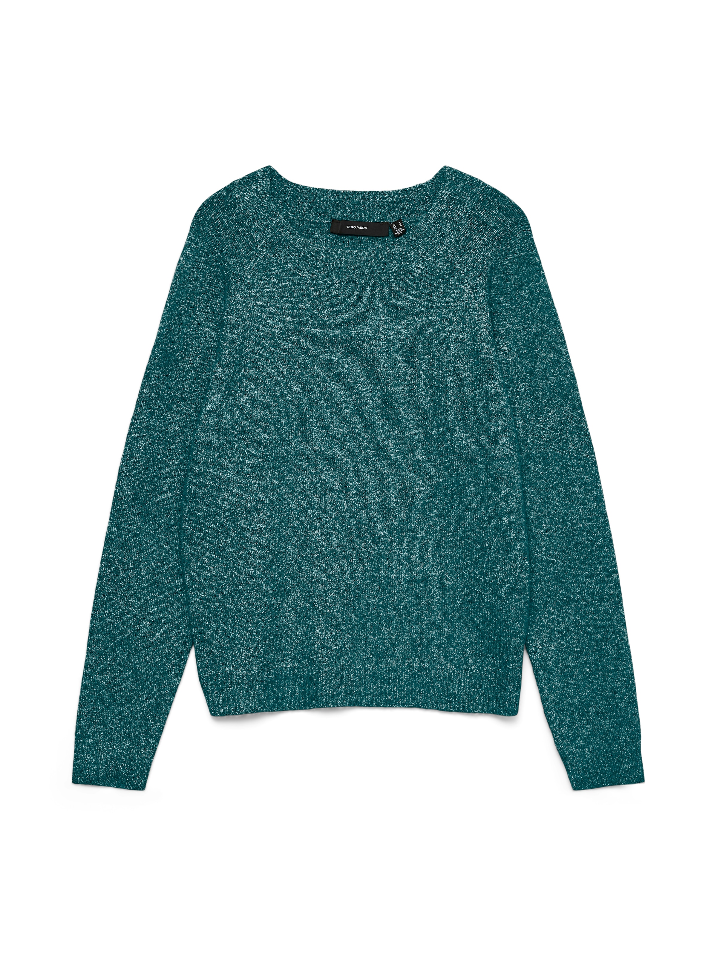 Vero Moda Rundhalspullover »VMDOFFY LS O-NECK BLOUSE GA NOOS« Materialmix, regular fit