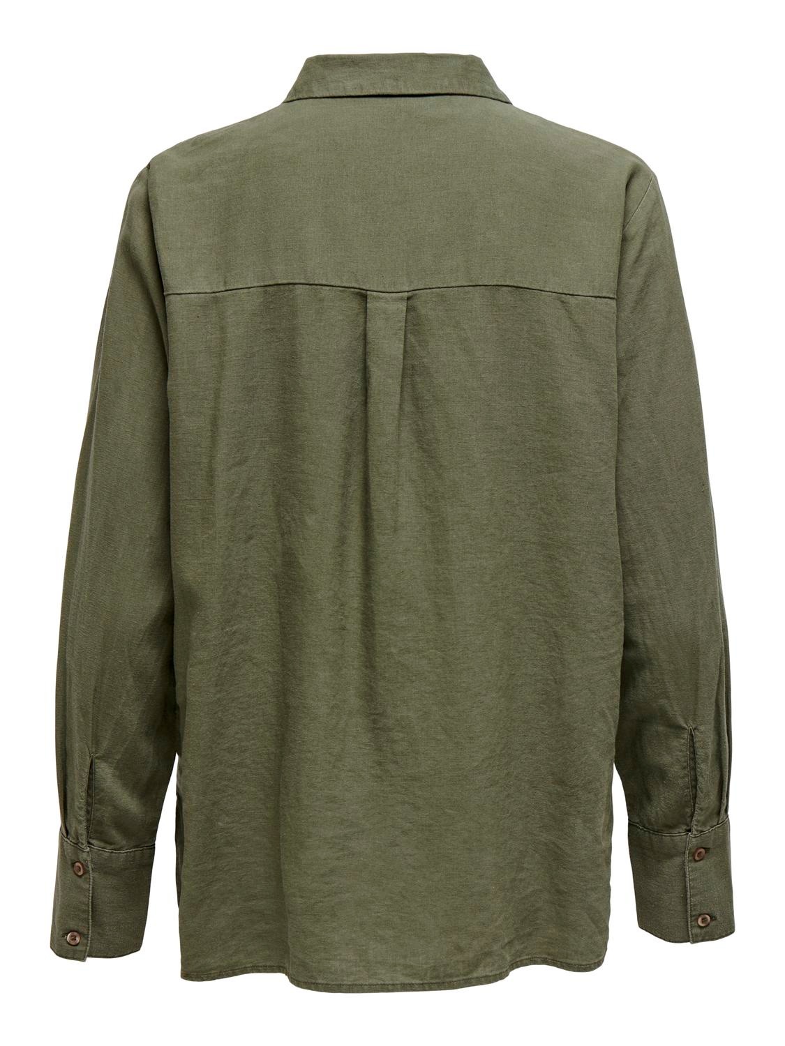JDY Hemdbluse »JDYSAY L/S LINEN LOOSE SHIRT WVN NOOS«