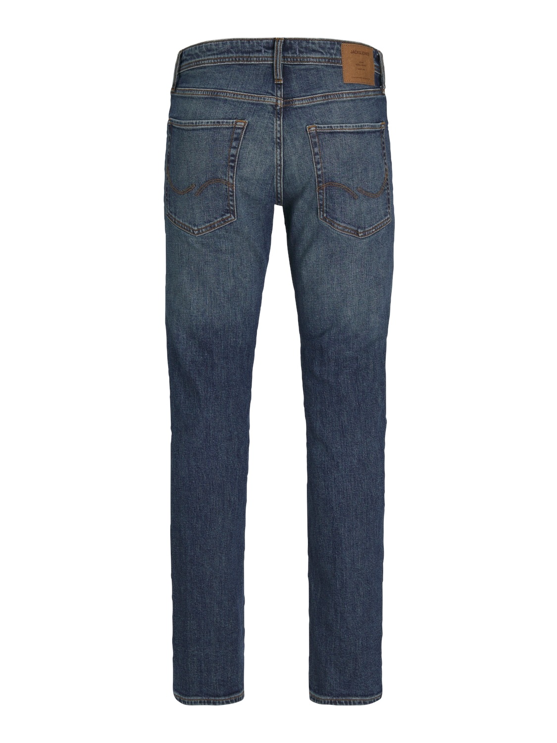 Jack & Jones Regular-fit-Jeans »JJICLARK im Used-Look, Stretchkomfort und niedrige Leibhöhe«, Abriebeffekte, regular fit, Denim