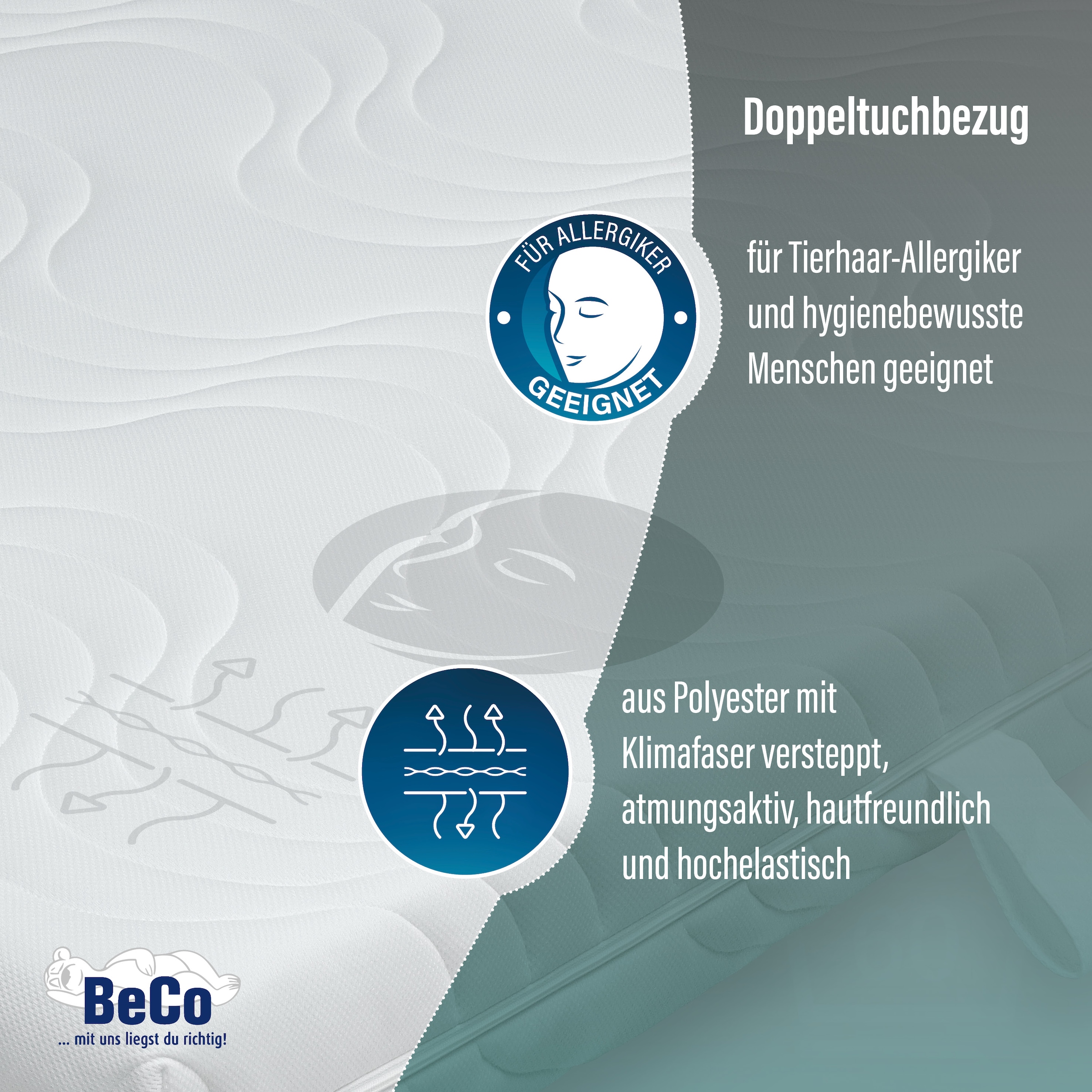 Beco Komfortschaummatratze »Marissa, 7 Zonen Matratze 90x200, 140x200 cm & weitere Größen« 18 cm hoch Raumgewicht: 30 kg/m³ 1 Stk. tlg. ergonomischer Schlaf , getestet in 90x200, H3, Ausgabe 10/2025