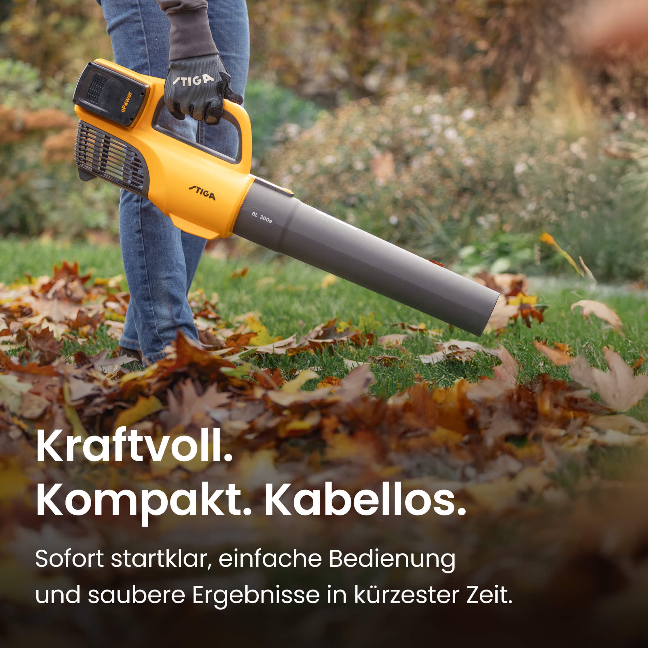 STIGA GARDEN Akku-Laubbläser »BL 300e« 2 Stufen mit max. 155km/h