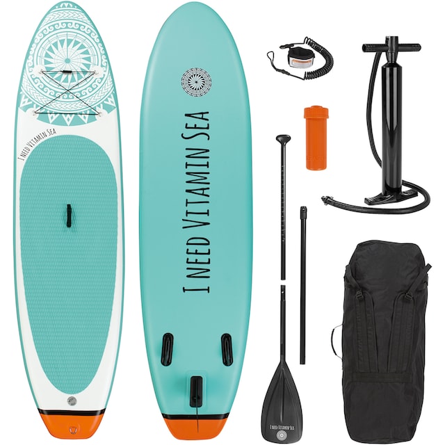 EASYmaxx Inflatable SUP-Board »MAXXMEE Stand-Up Paddle-Board 2020  weiß/blau«, (Spar-Set, 7 tlg., mit Paddel, Pumpe und Transportrucksack) auf  Rechnung | BAUR