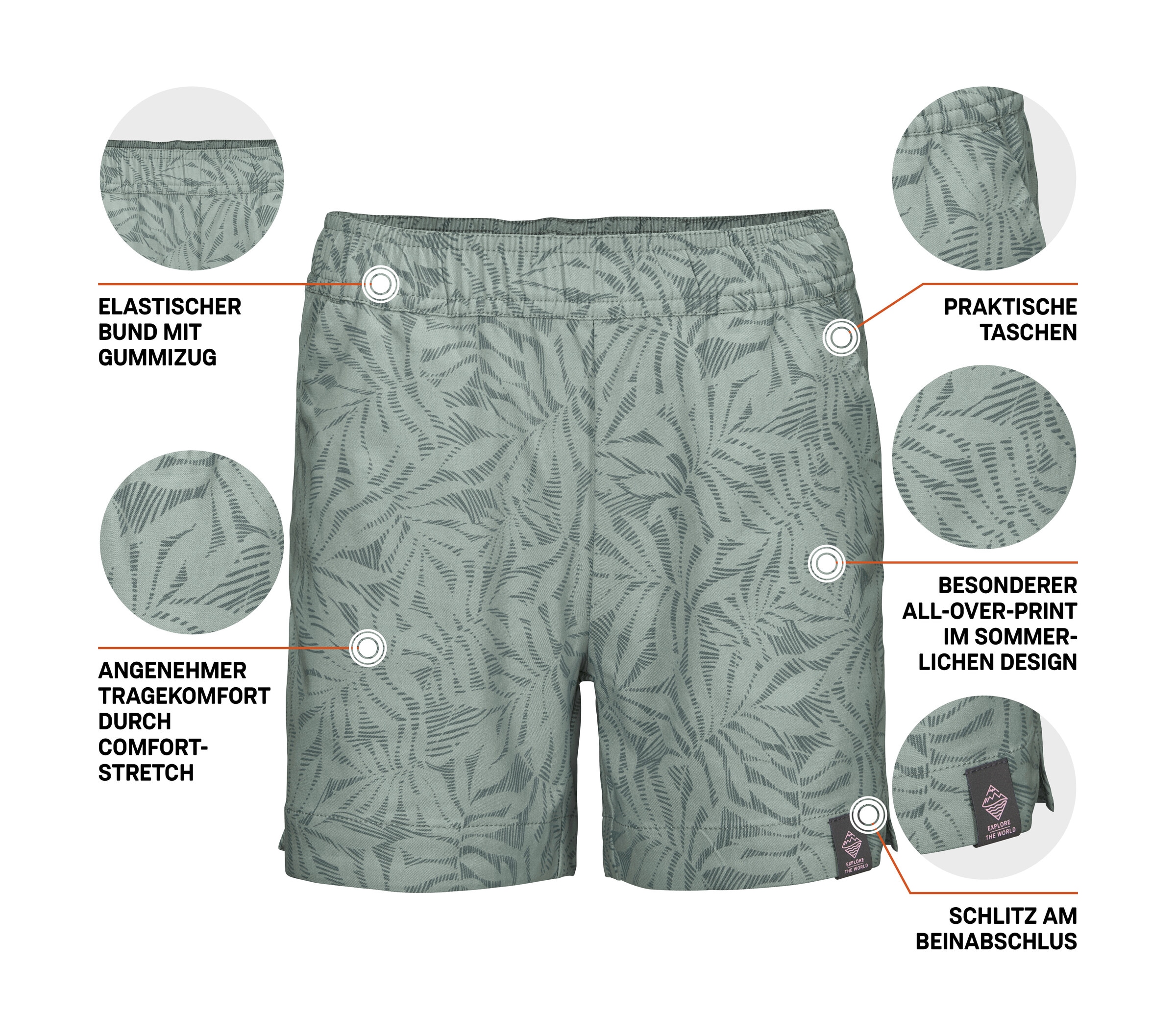 Killtec Shorts »KOS 113 GRLS SHRTS«  Leichte Mädchen-Shorts, elastisch, mit All-Over-Print.