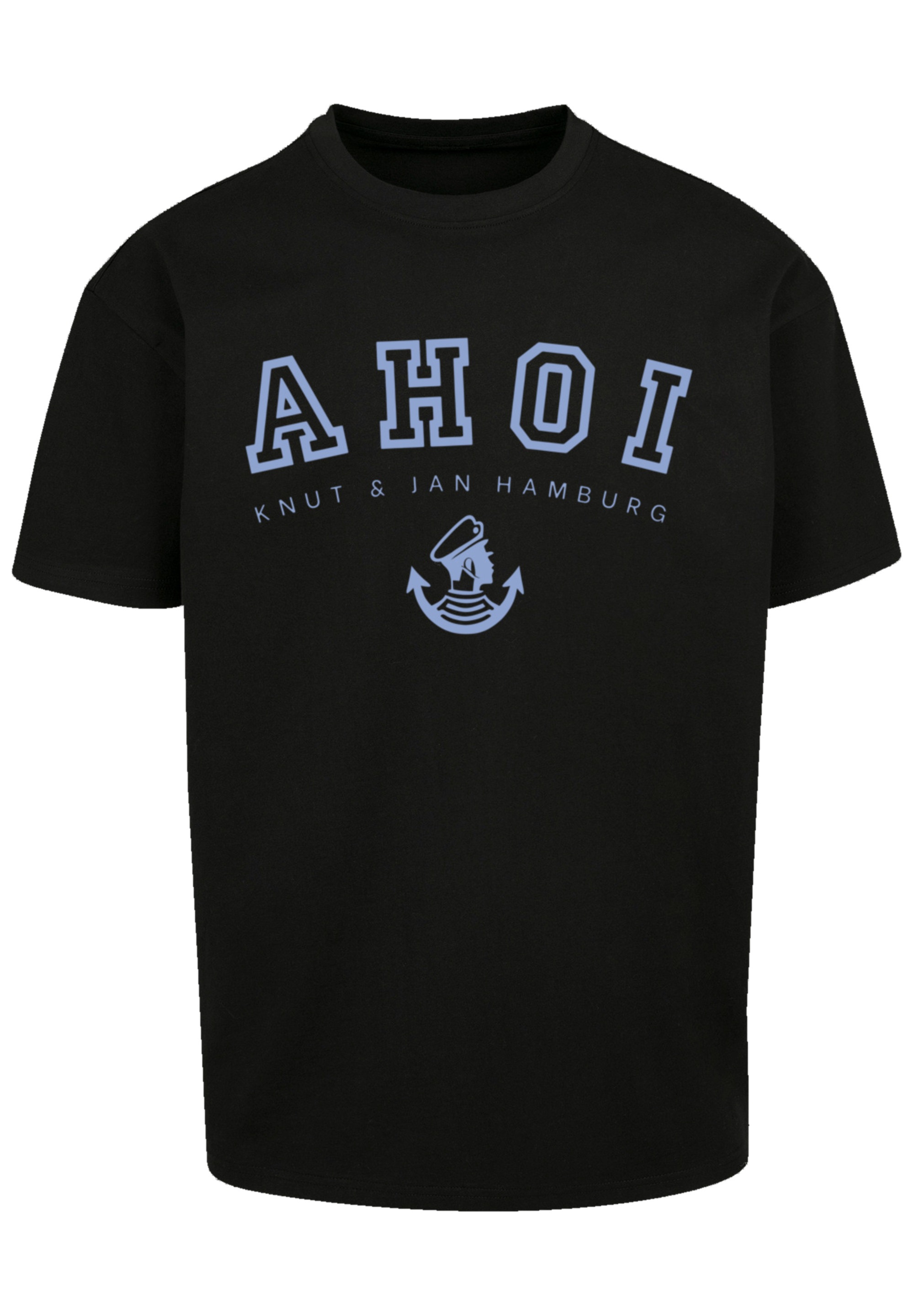 F4NT4STIC T-Shirt »Oversized T-Shirt Ahoi Knut & Jan Hamburg«, Print