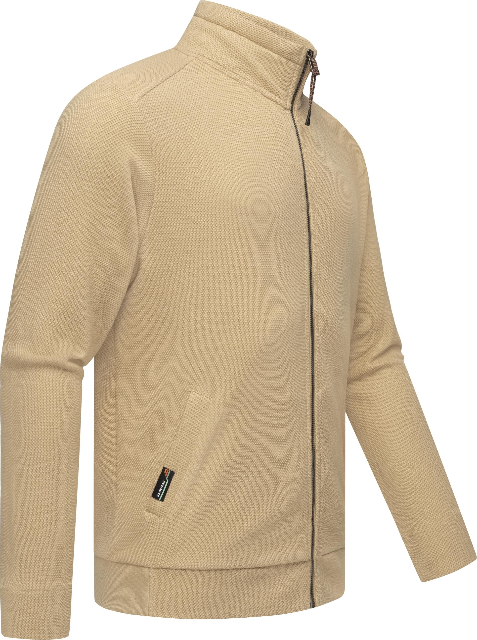 Ragwear Sweatjacke »Carlow«, lässige Herren Kapuzenjacke mit Stehkragen