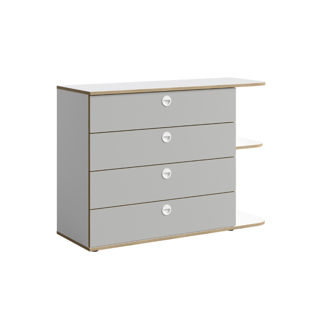 Home affaire Kommode "ELLETE Schrank mit 4 Schubladen und 2 offene Fächer, günstig online kaufen