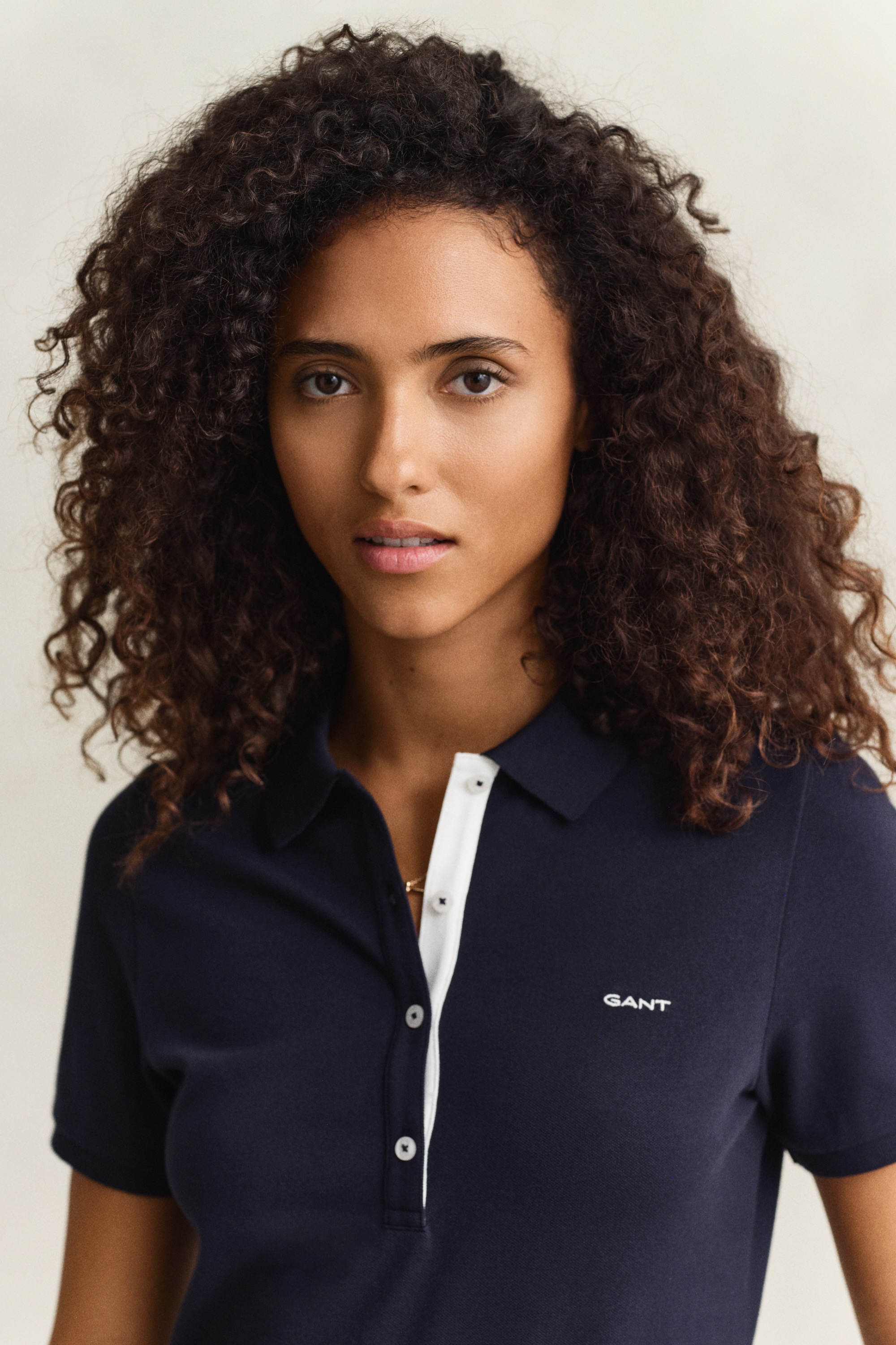 Poloshirt GANT "SLIM CONTRAST COLOR", Damen, Gr. S, evening blau, Single Jersey, Obermaterial: 97% Baumwolle, 3% Elasthan, unifarben, slim fit normal, Rundhals, eingesetzt gerader Abschluss, Shirts, Slim fit mit Polokragen