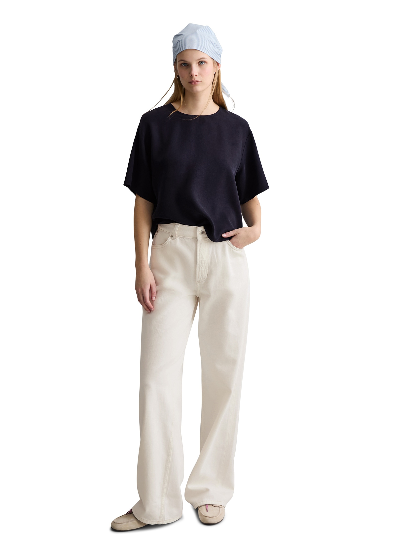 Marc O'Polo DENIM Kurzarmbluse »aus TENCEL™ Lyocell«