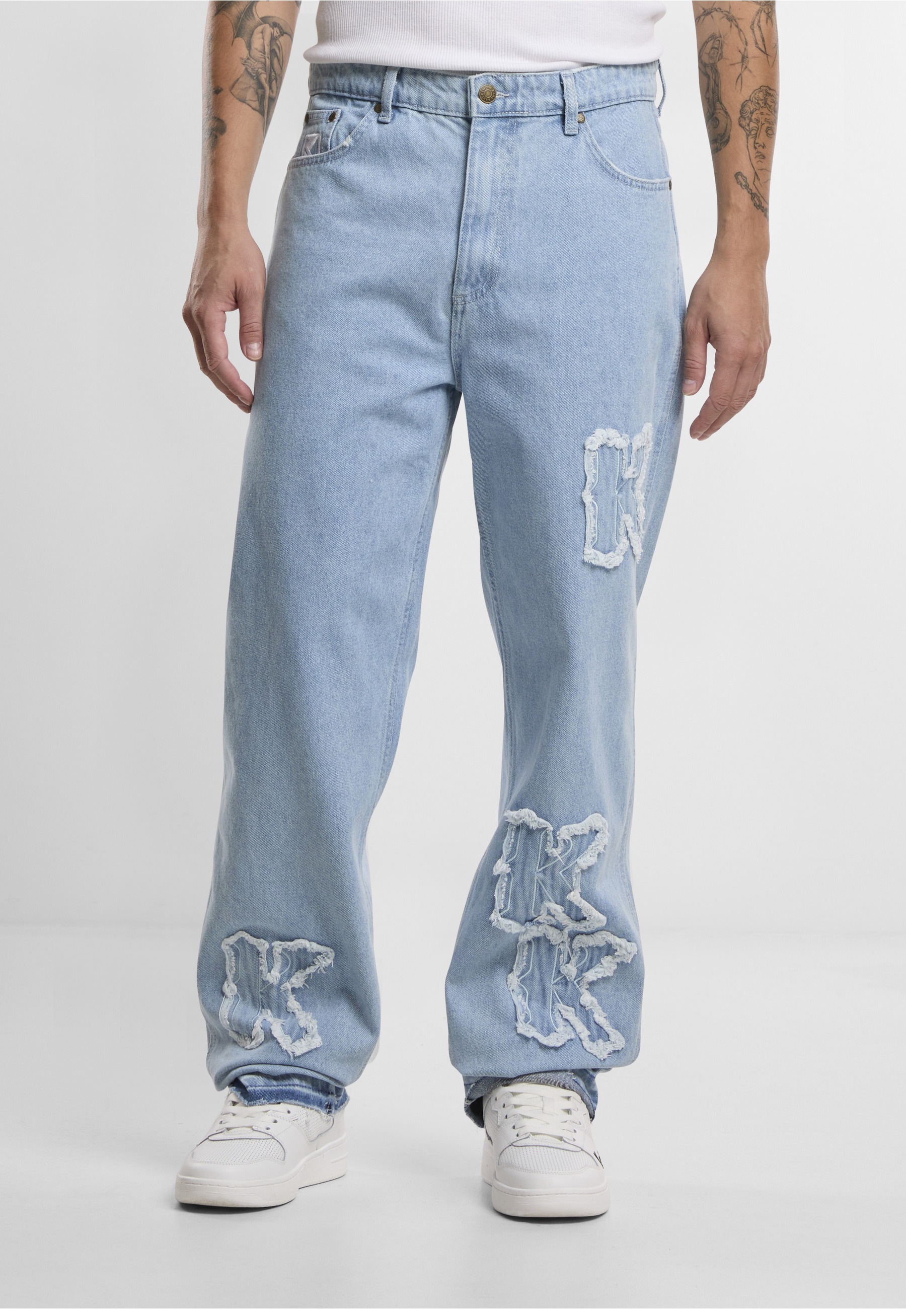 Karl Kani KK Patch Baggy Five Pocket Denim Blue 32 2