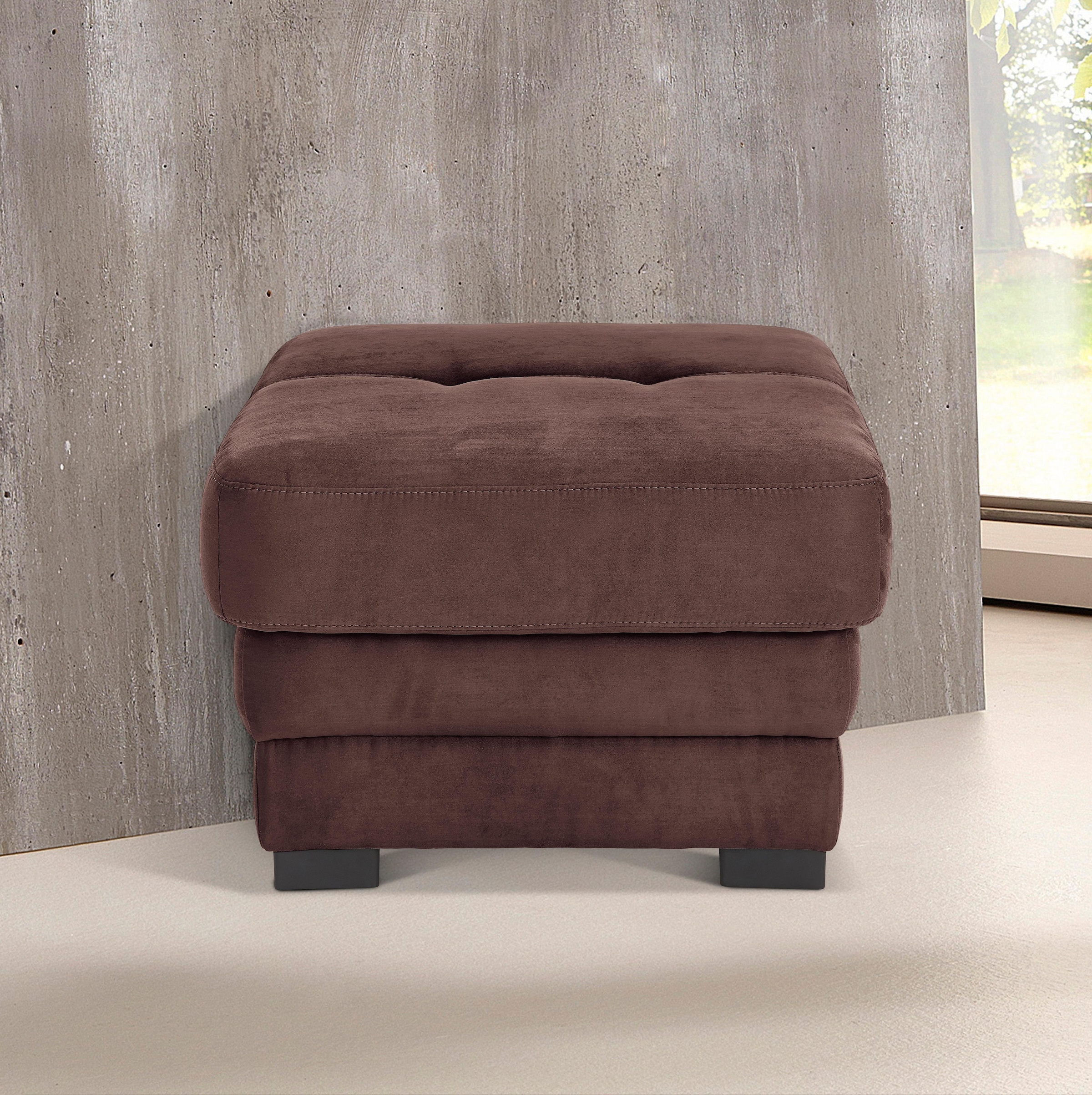 COTTA Polstergarnitur »Royale L-Form«, (Set), Set bestehend aus: Ecksofa & Hocker