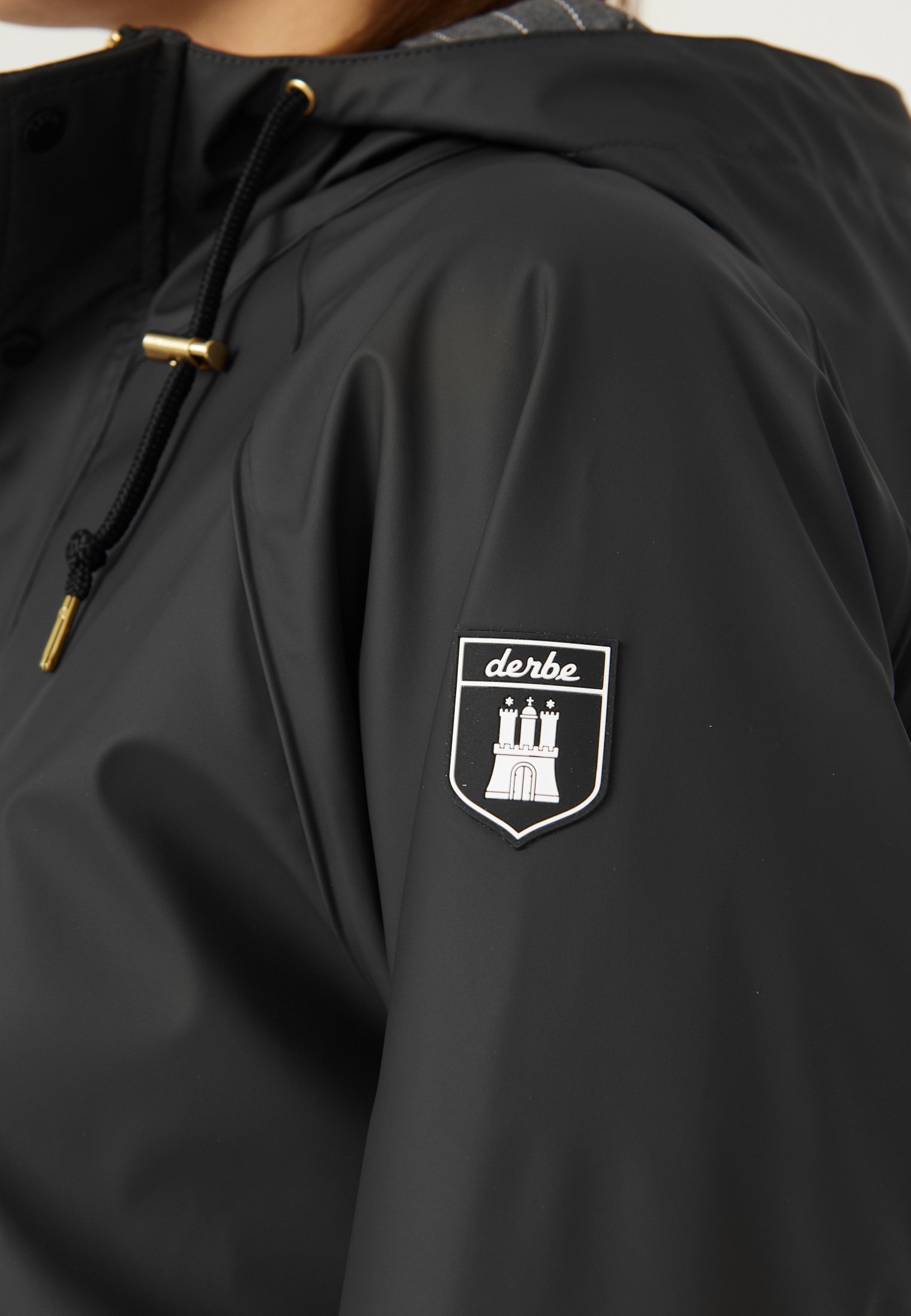Derbe Regen- und Matschjacke »Derbe Regenjacke Wittby«, mit Kapuze, wasserabweisend, PVC frei, Innentasche